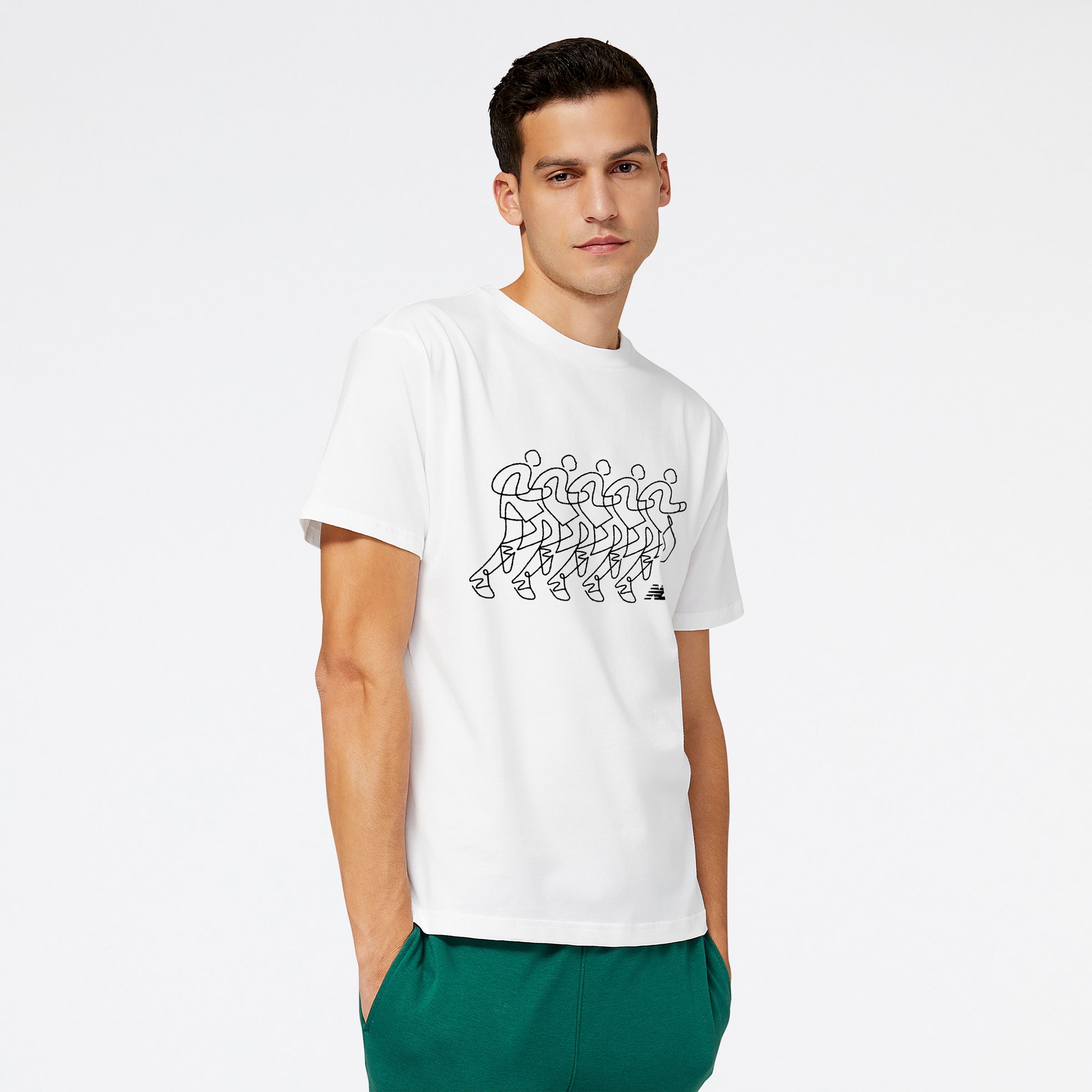 New Balance Remera Run Sequence MTA41592, White, swatch