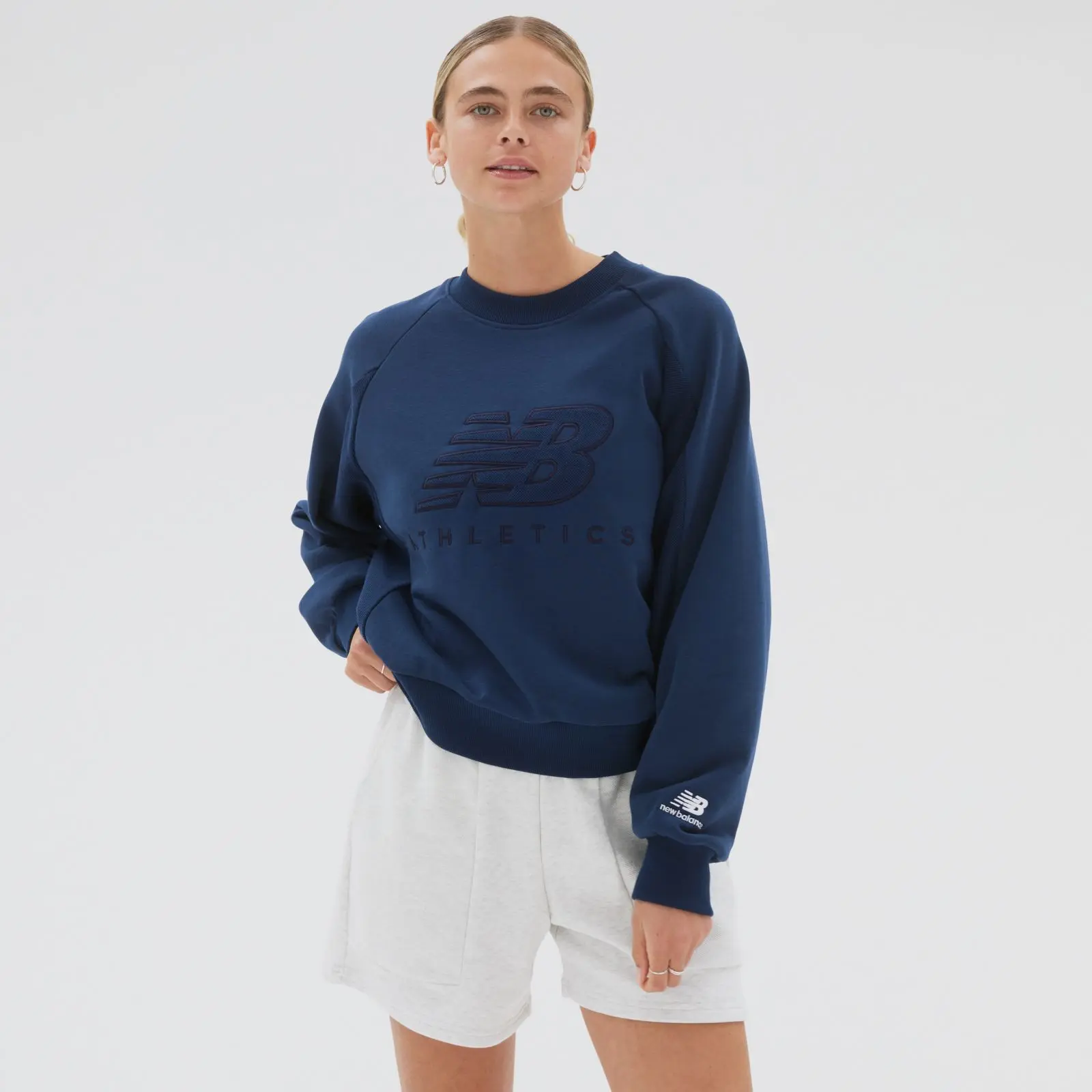 New Balance Buzo Athletics Crew WT23501, blue, swatch