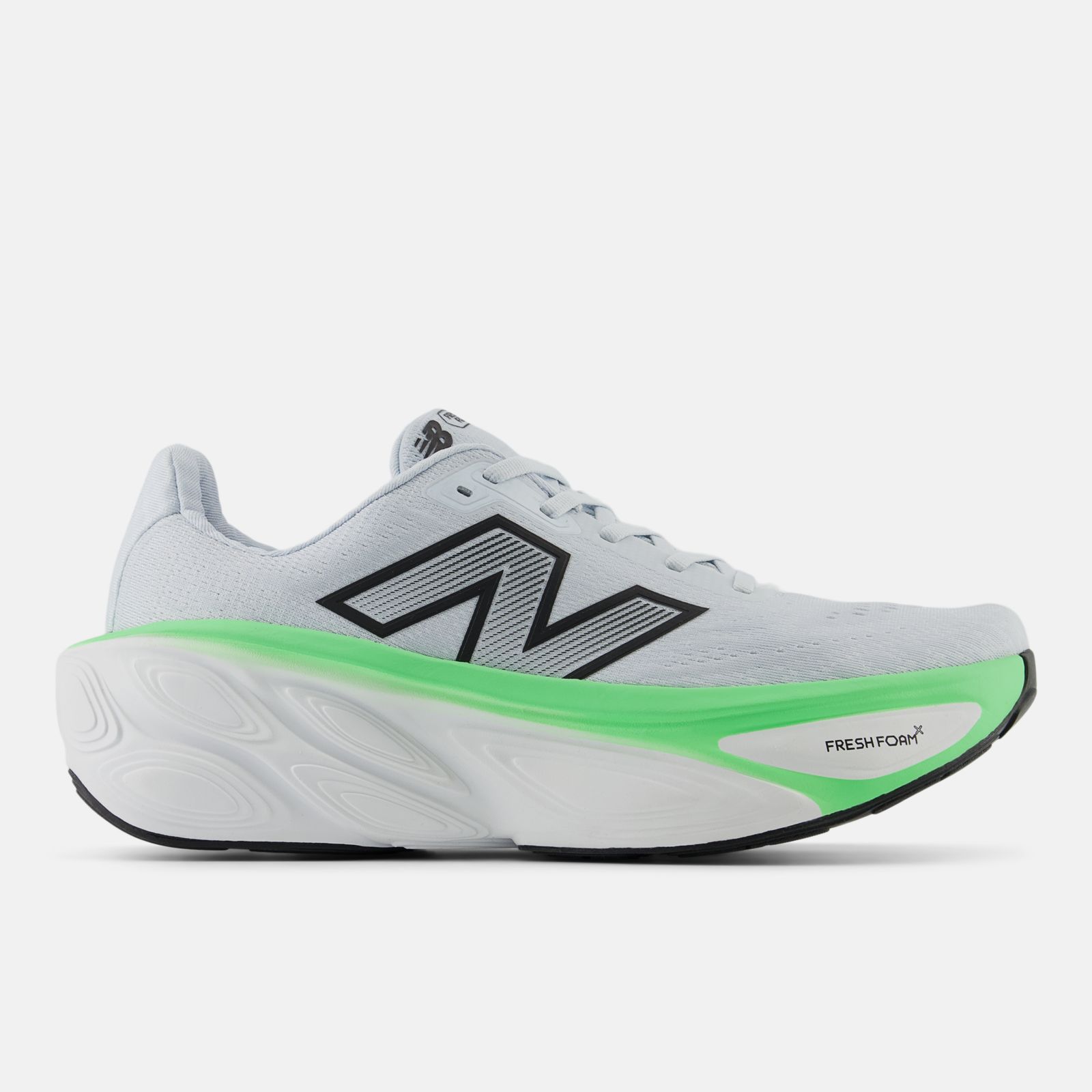 New Balance Fresh Foam X More v5, Ice Blue/Electric Jade/Black, swatch