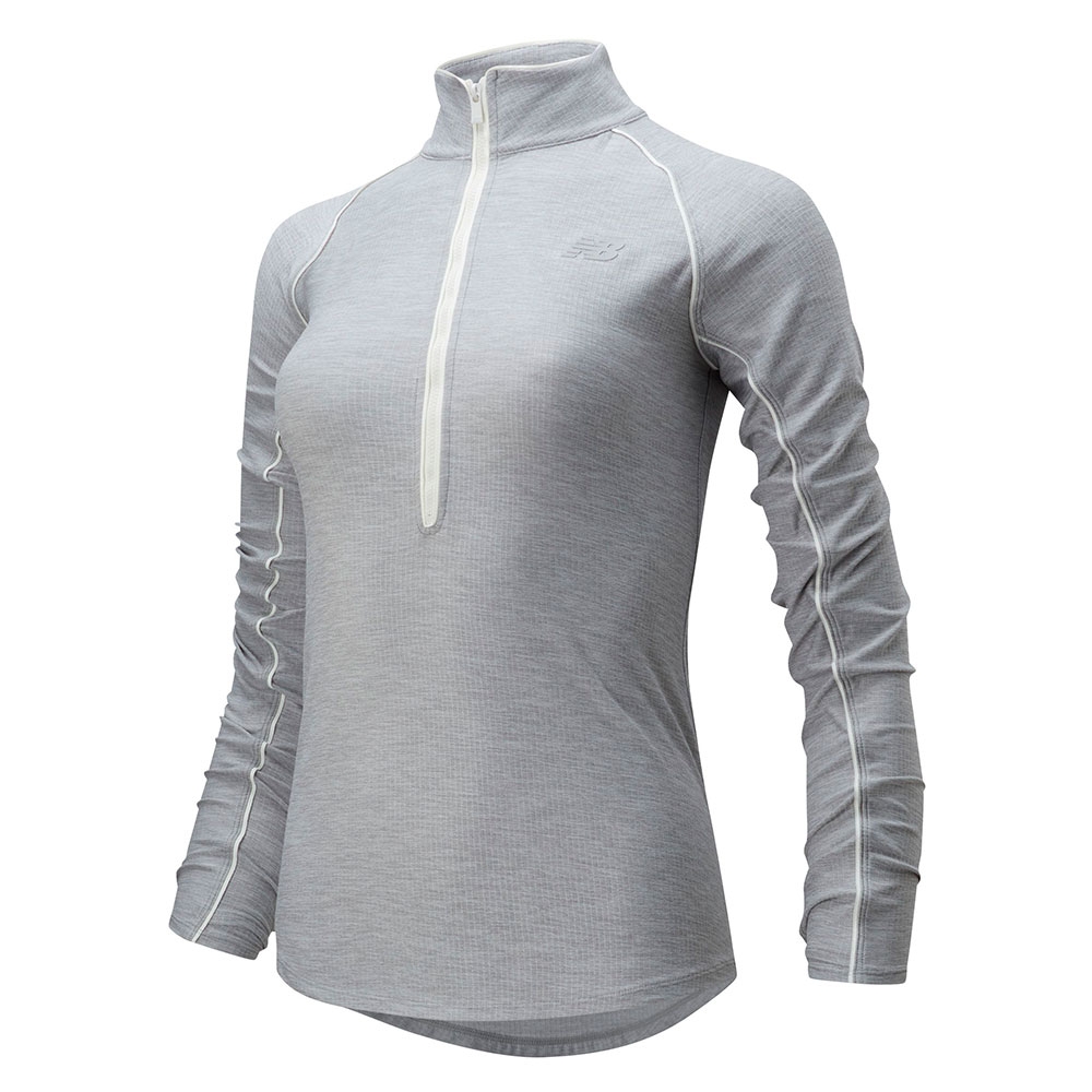 New Balance WT01137AG TRANSFORM 1/2 ZIP, Grey, large