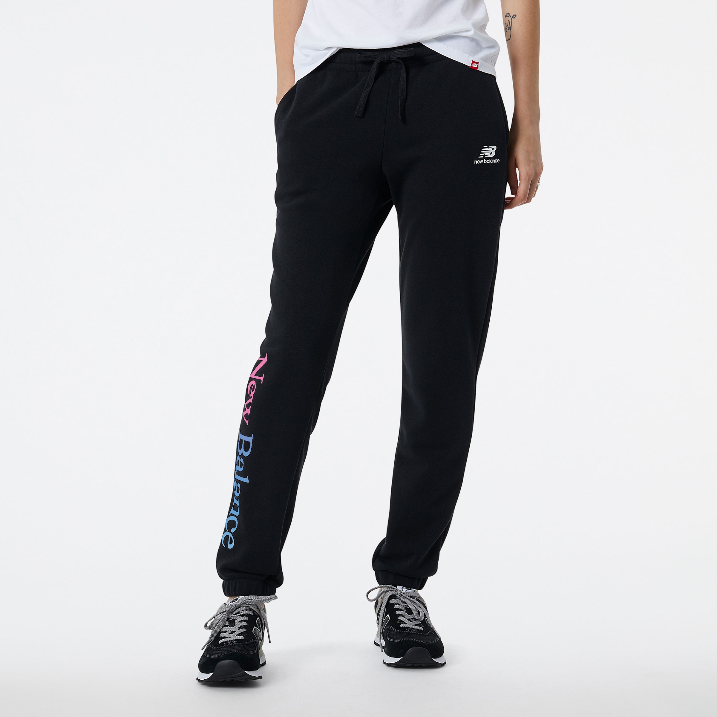 New Balance Pantalón Essentials Celebrate Fleece WP21508, Black, swatch