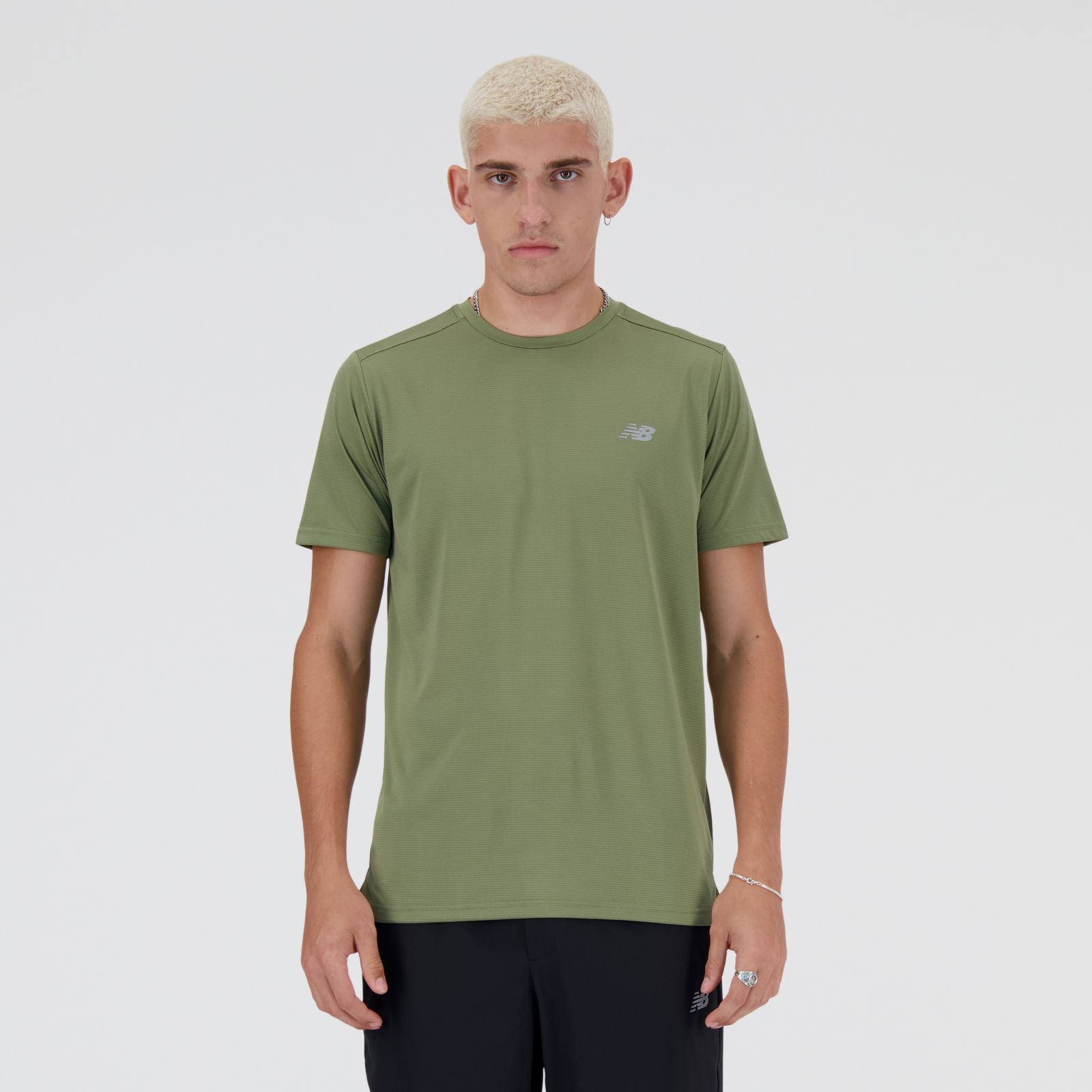 New Balance Remera Sport Essentials T-Shirt MT41222, Dark olivine, swatch