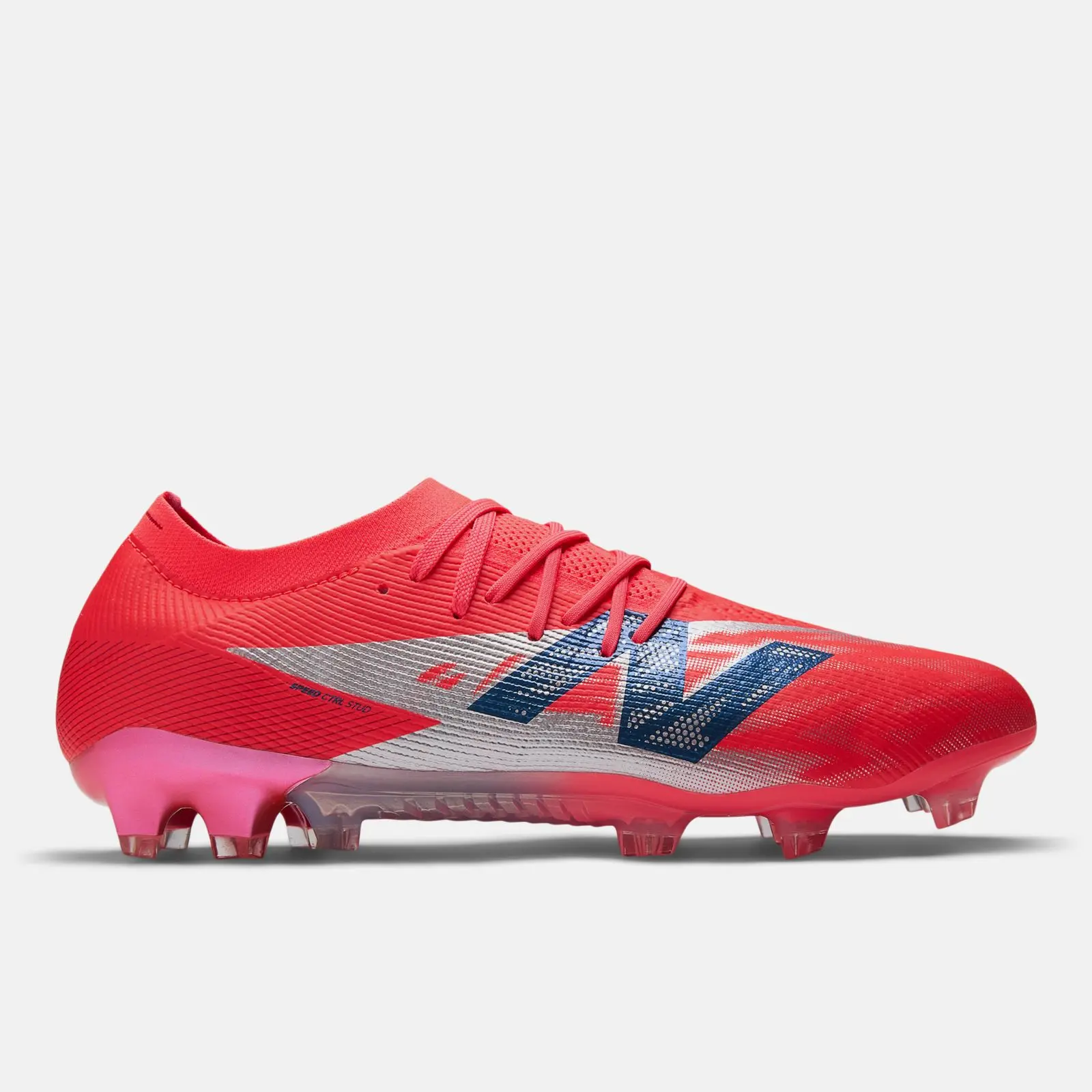 New Balance Furon Team FG V8, Energy Red/Navy/Light Cyclone, swatch