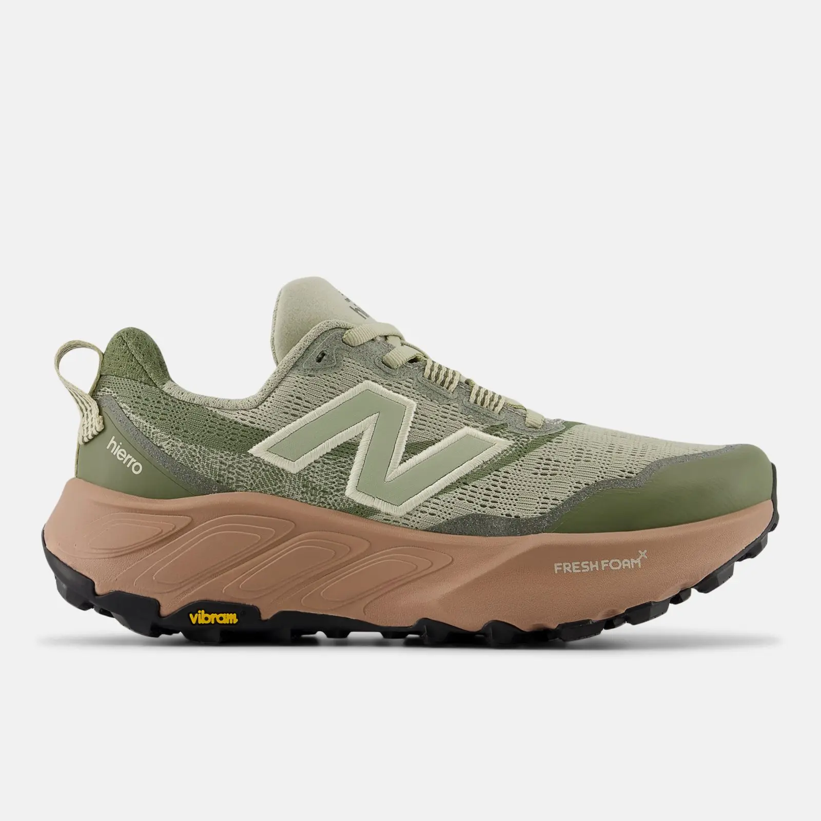 New Balance Fresh Foam X Hierro v9, Olivine/Landslide, swatch