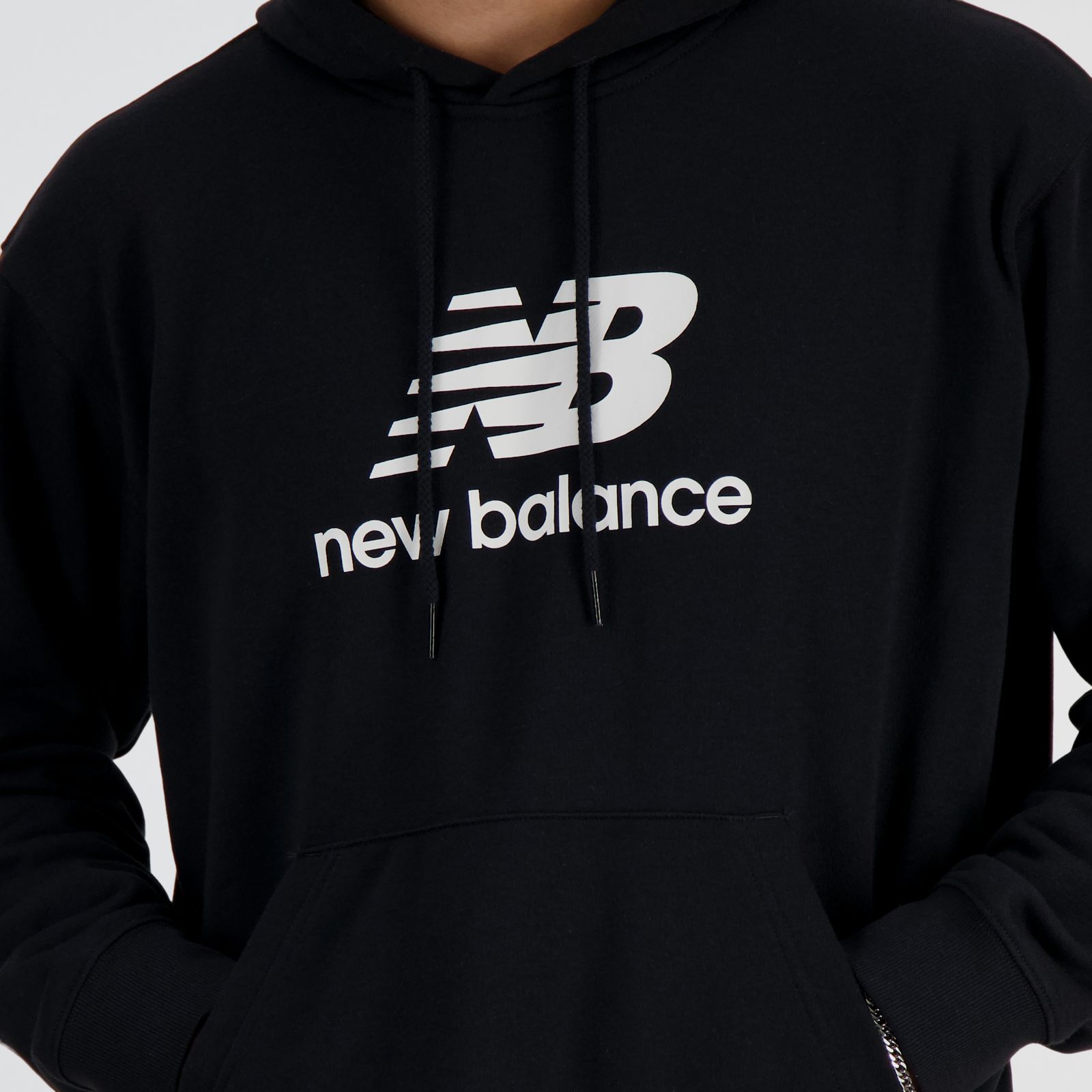 New Balance MTA41501BK New Balance Stacked, Black, large