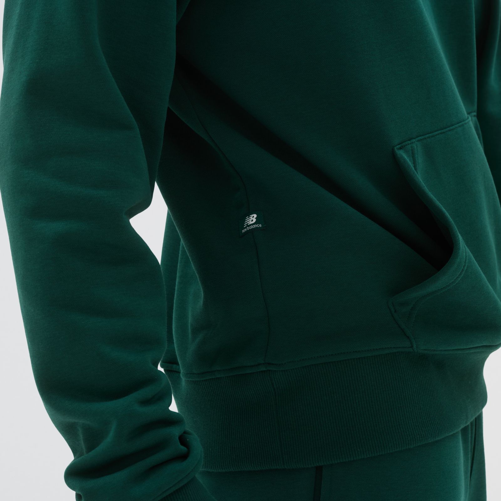 New Balance MT23511NWG  NB Ess Fleece Hood, Green, large