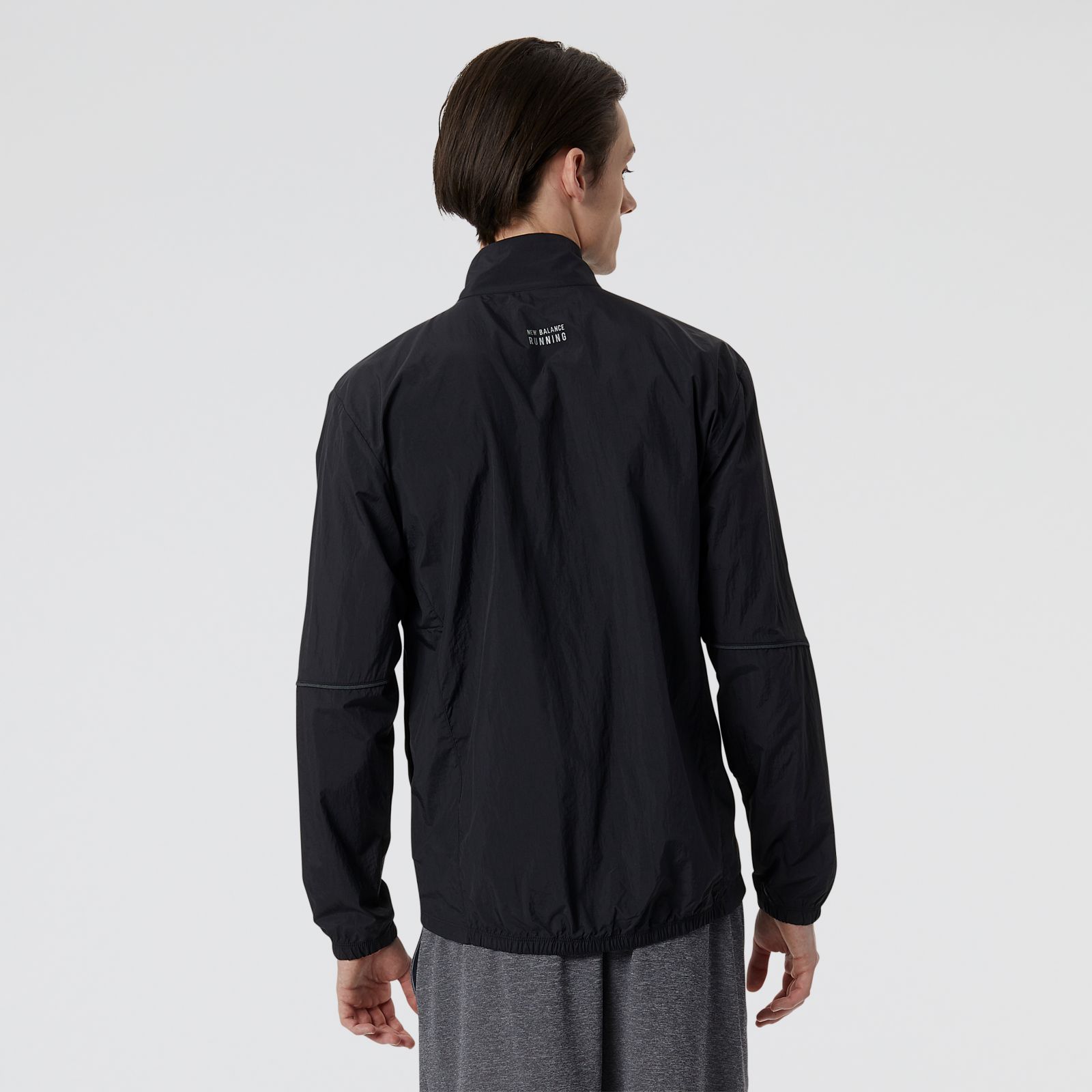 New Balance MJ21264BK Impact Run Jacket, Black, large