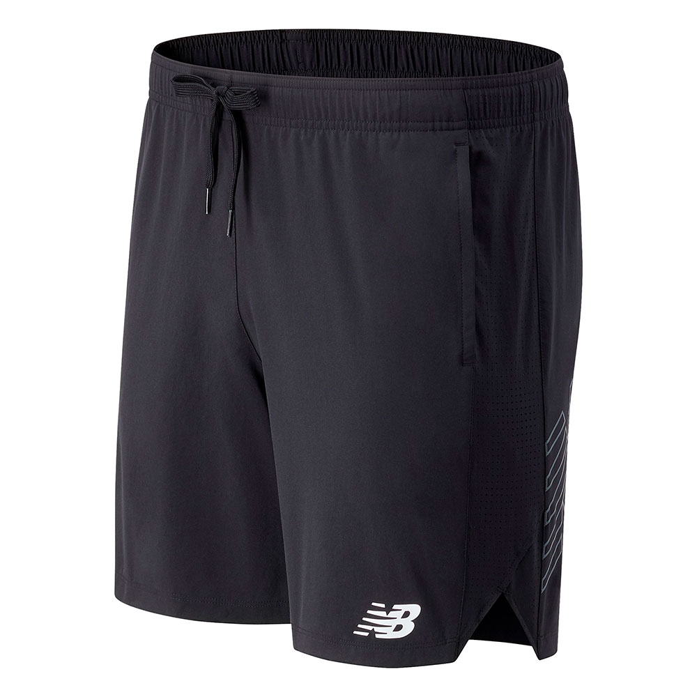 New Balance Short 7 inch Tenacity Woven Logo MS13019, Black, swatch