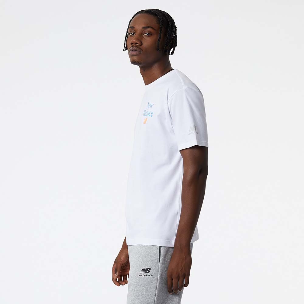 New Balance Remera Essentials Celebrate Logo MT21515, White, large