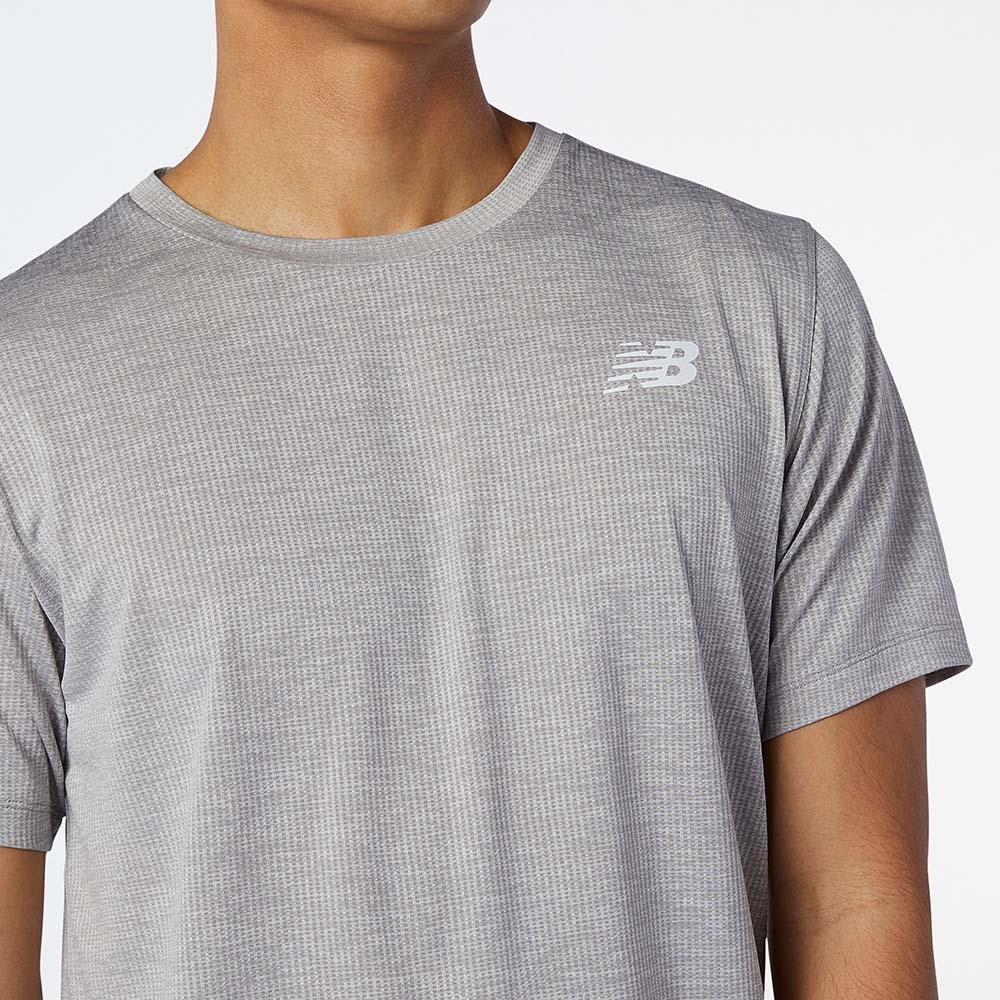 New Balance MT11095AG Tenacity Tee, Light grey, large