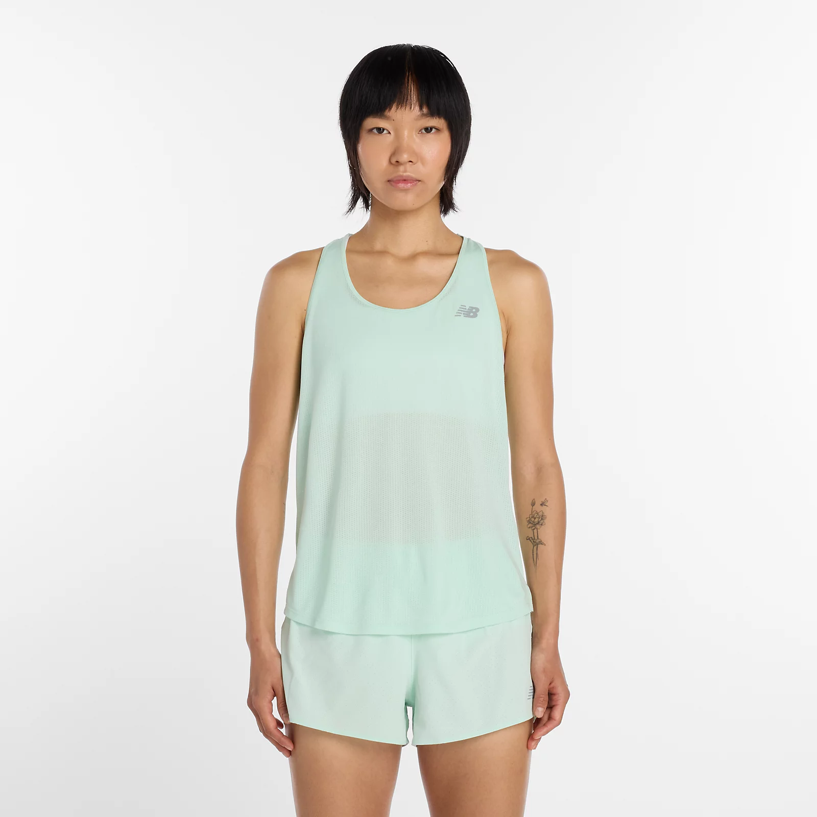 New Balance WT41250 ATHLETICS TANK, Aqua, swatch