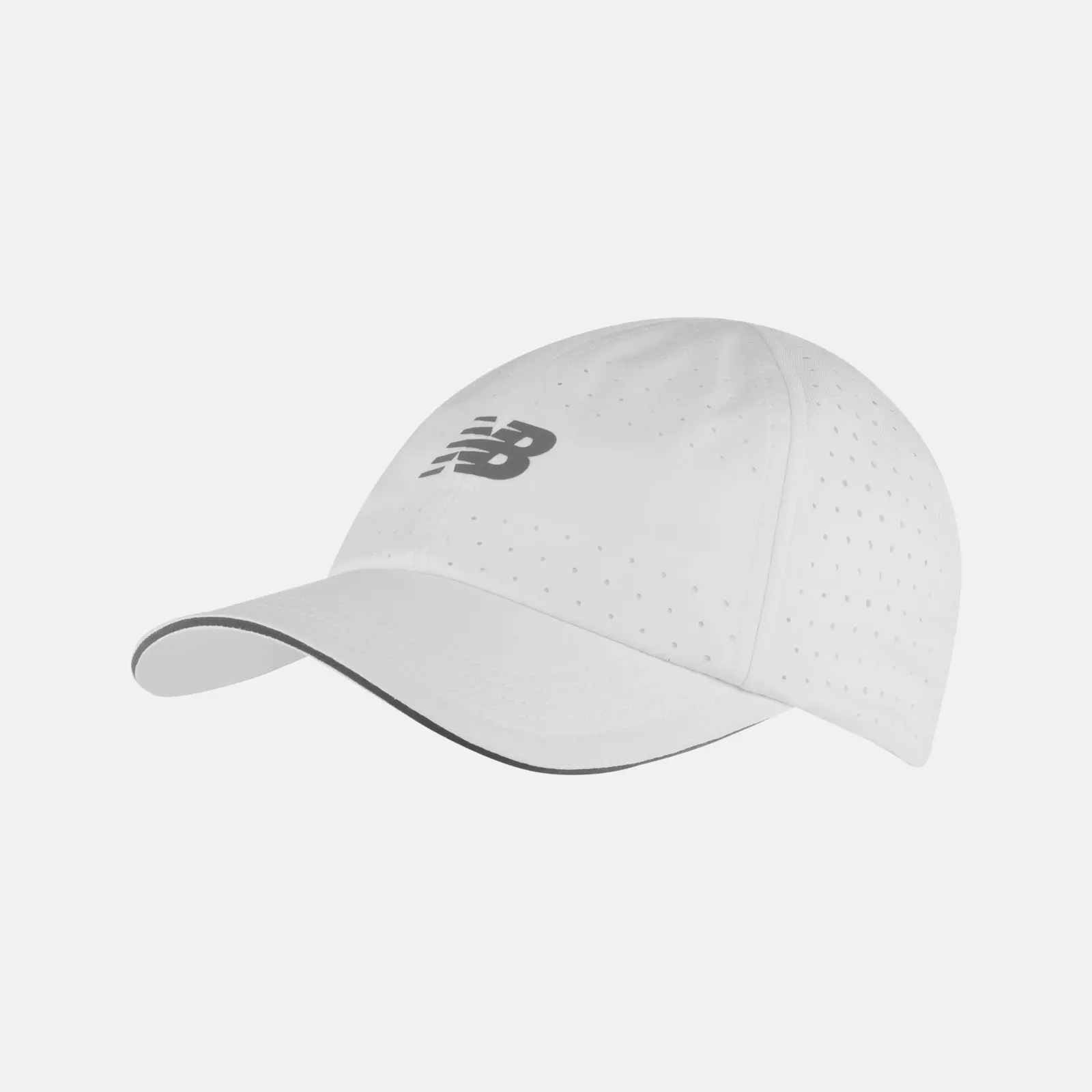 New Balance Gorra 6 Panel Pro Run Hat LAH41002, White, swatch