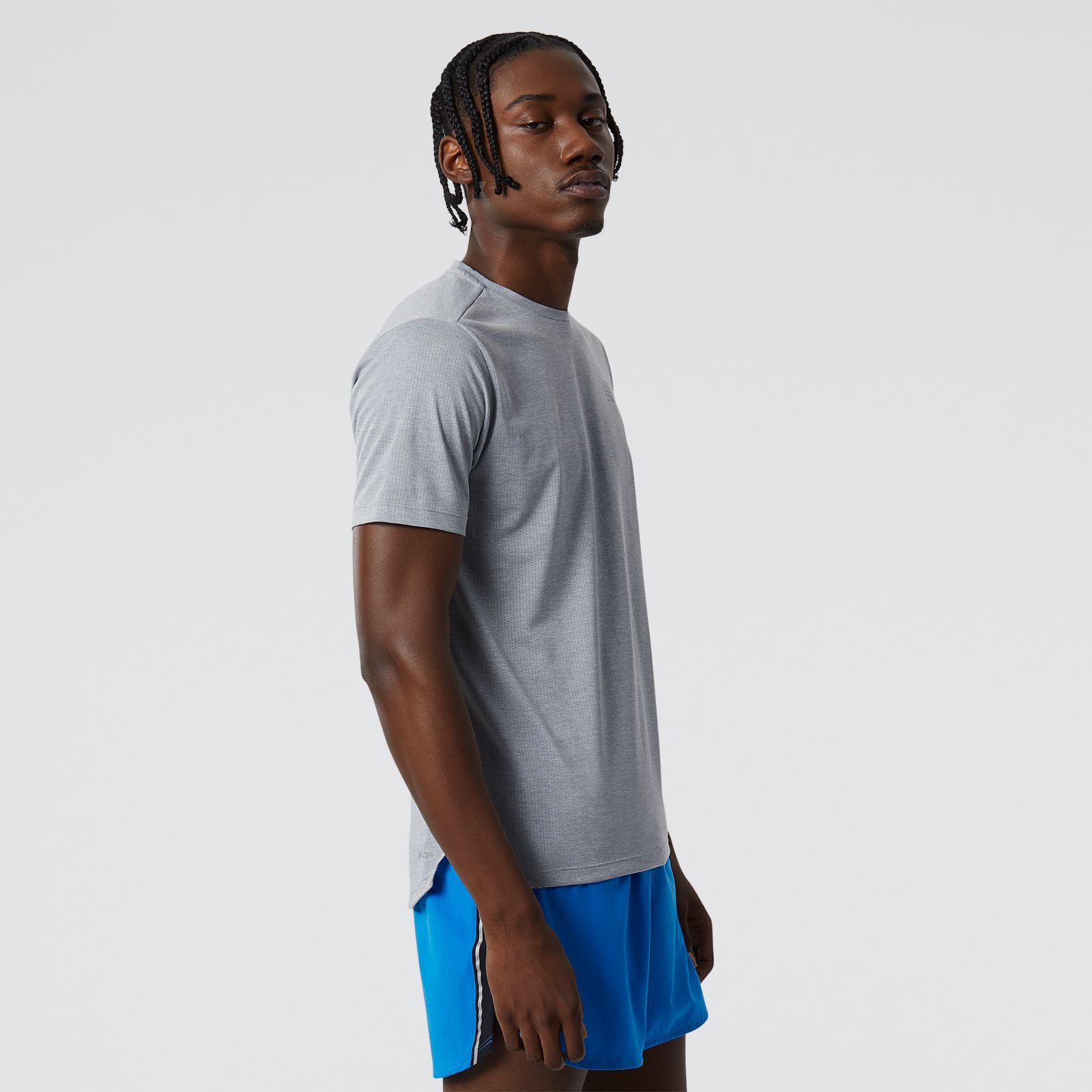 New Balance MT21262AG Impact Run Short Sle, Grey, large