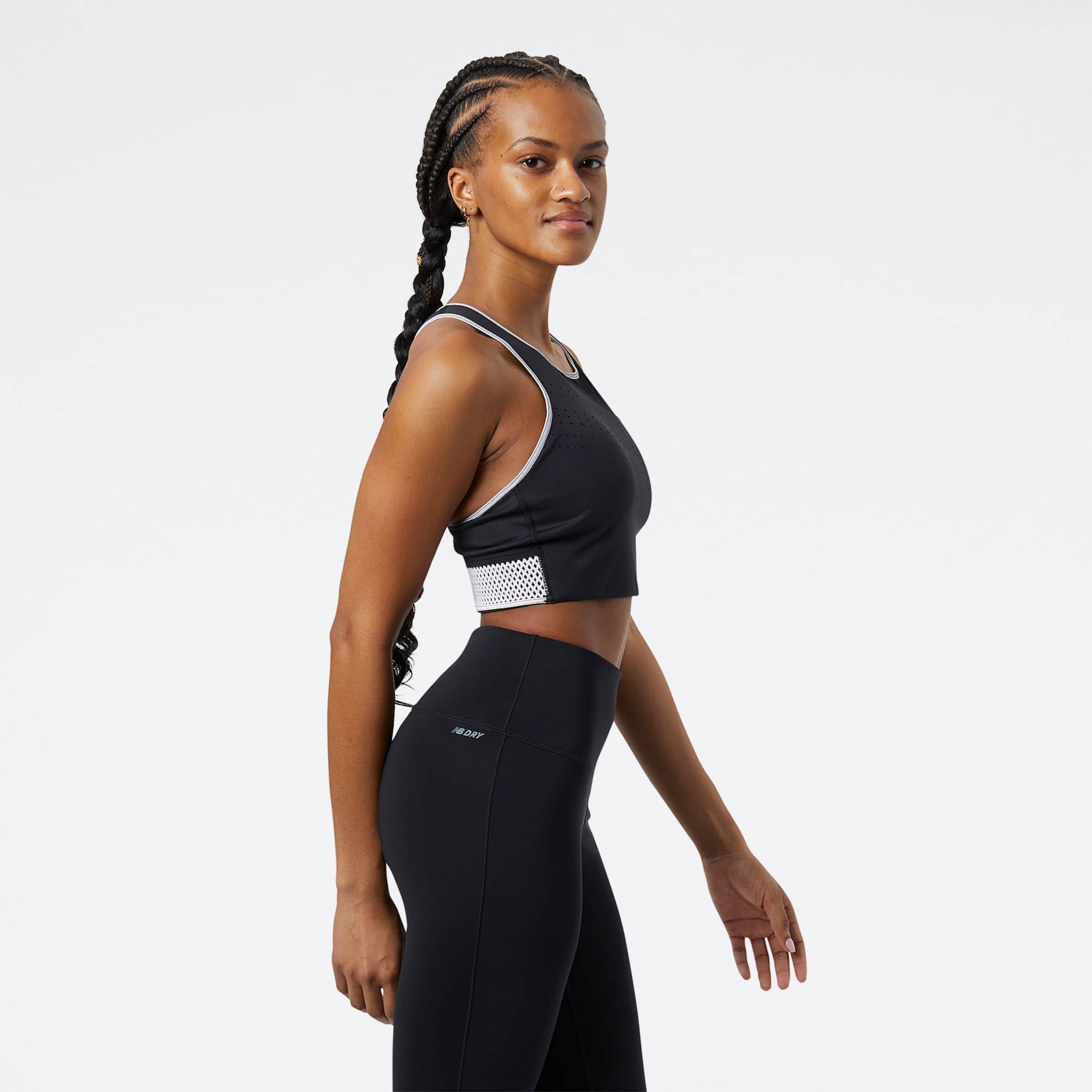 New Balance WB21288BK Q Speed Bra Top, Black, large