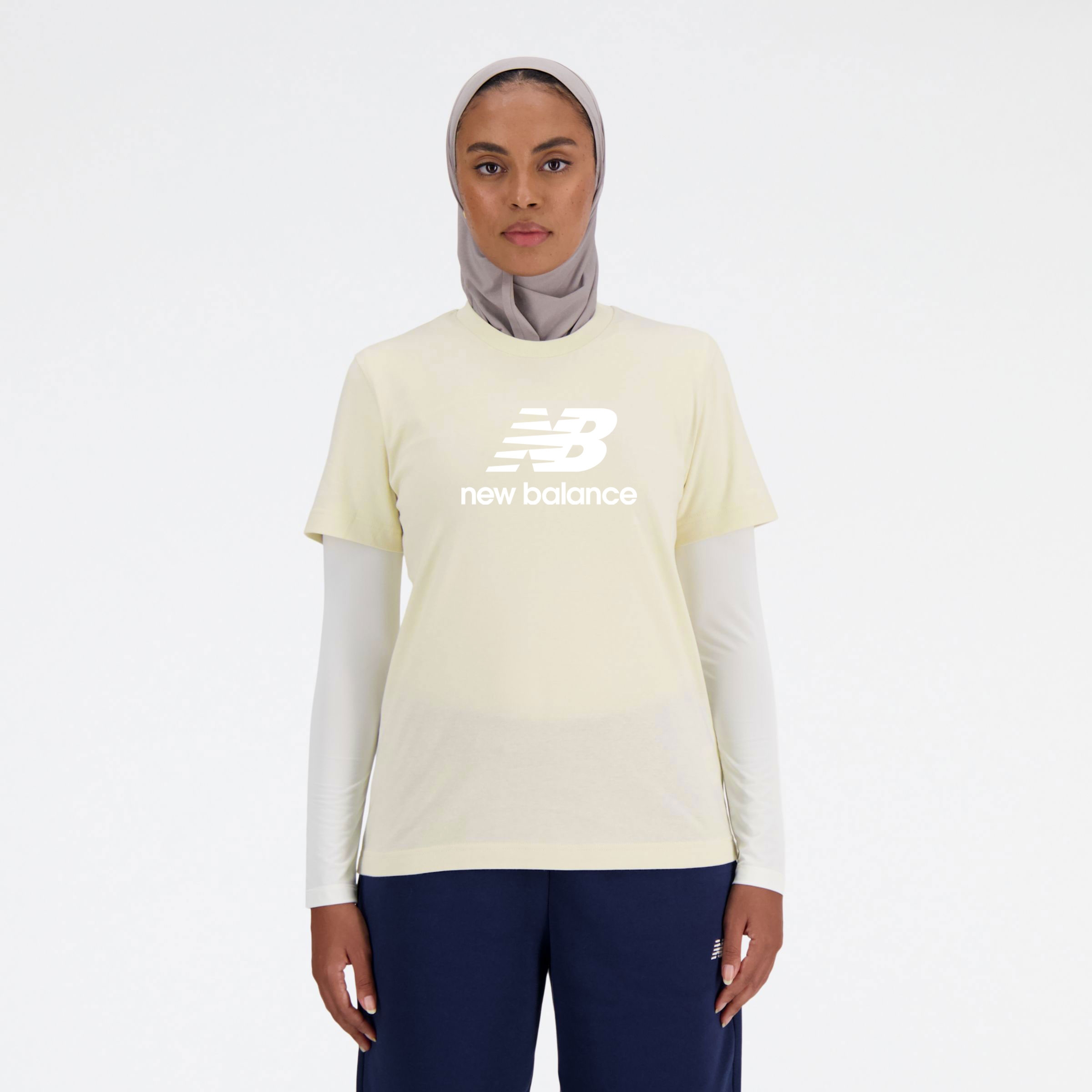 New Balance Sport Essentials Jersey Logo WTA41502, Yellow, swatch
