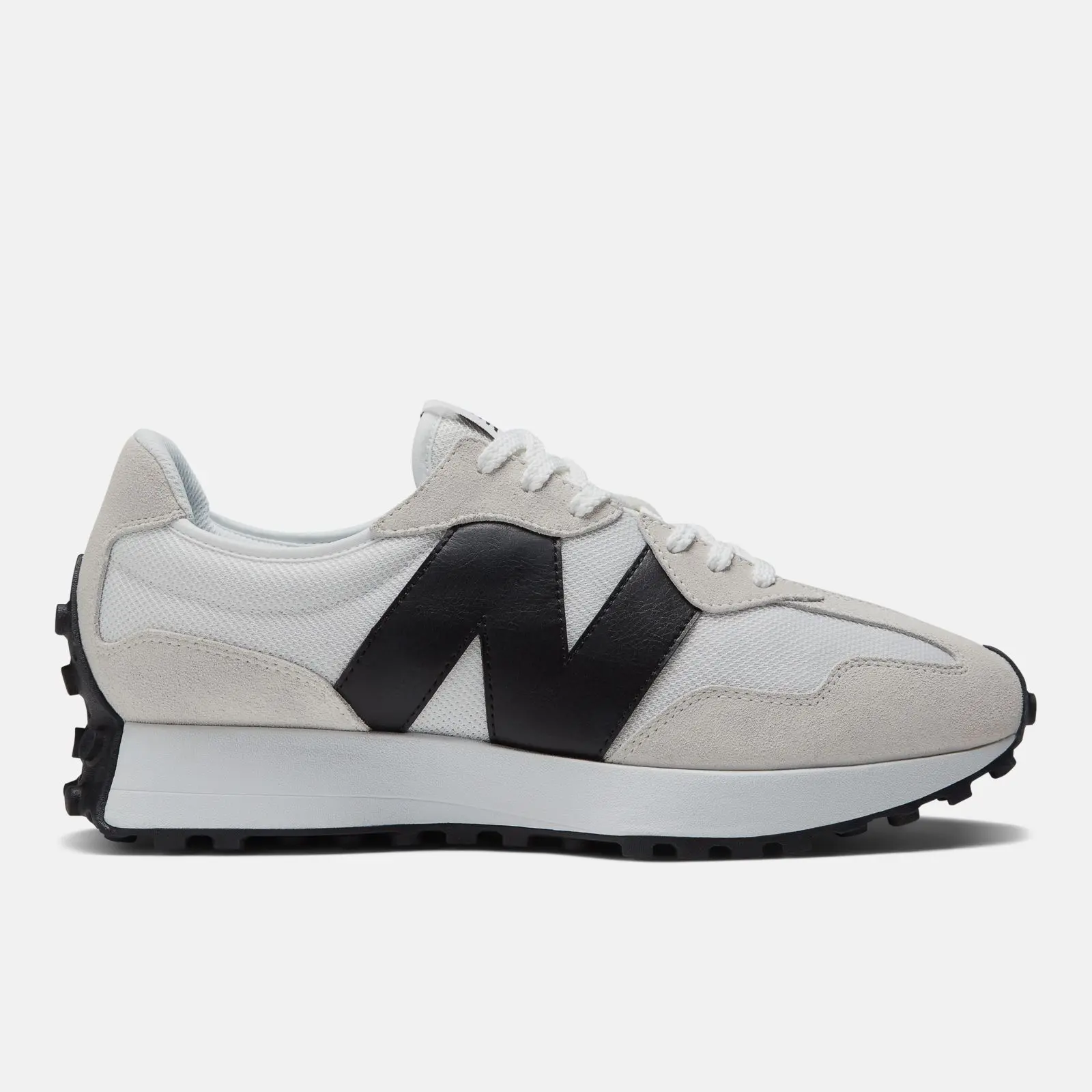 New Balance 327, white/black, swatch
