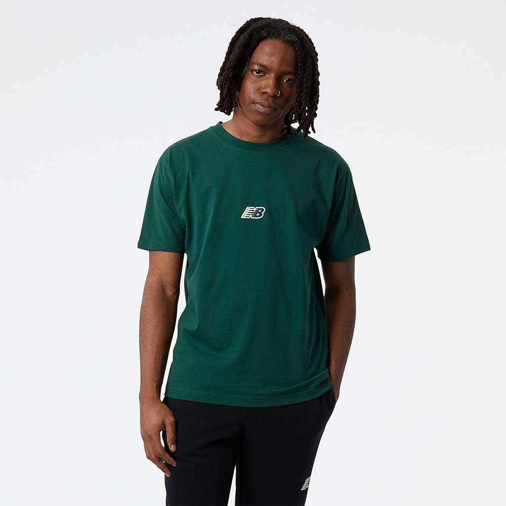 New Balance Remera Essentials Graphic 2 MT23514, Dark green, swatch