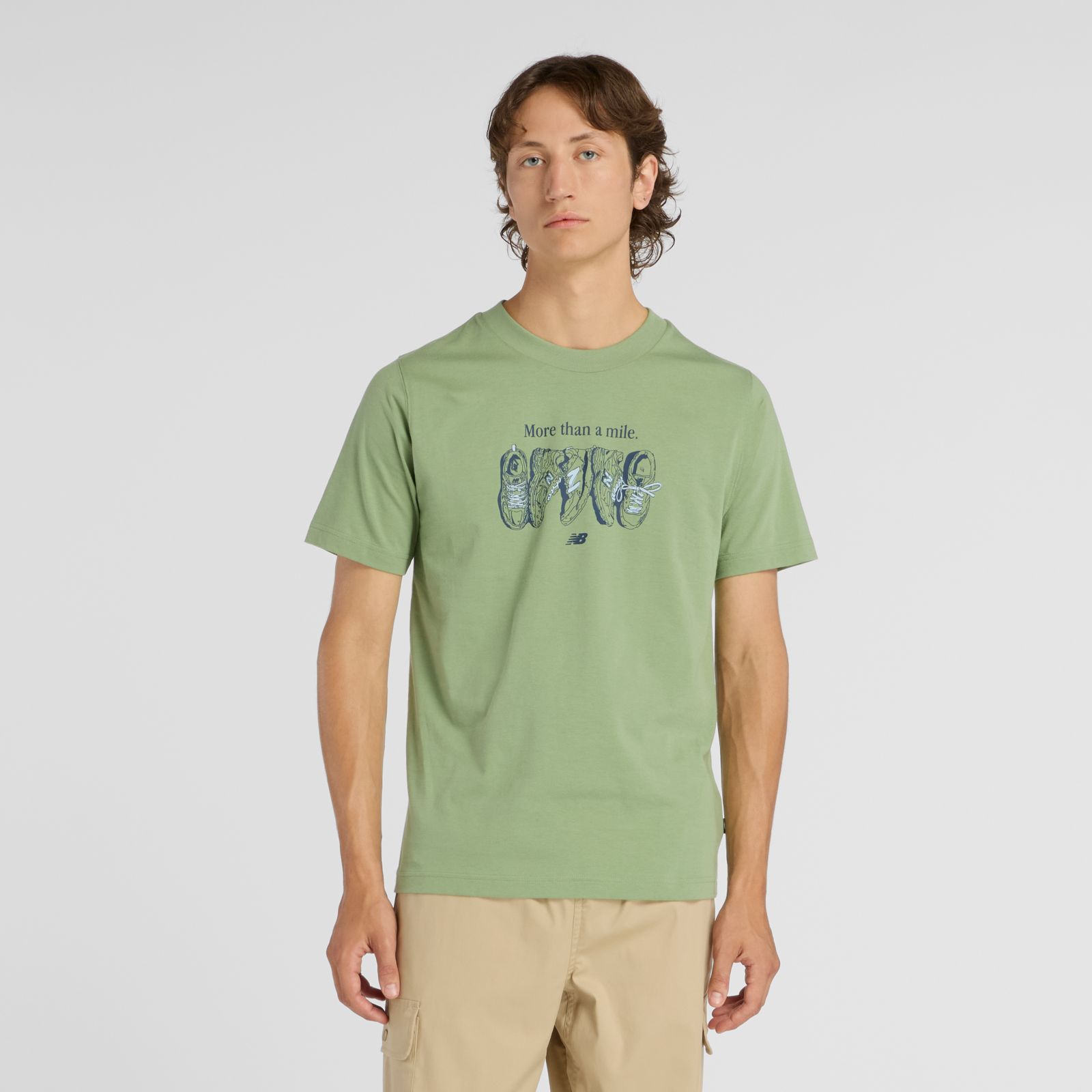 New Balance Remera Miler  MTA61778S, Oregano, swatch