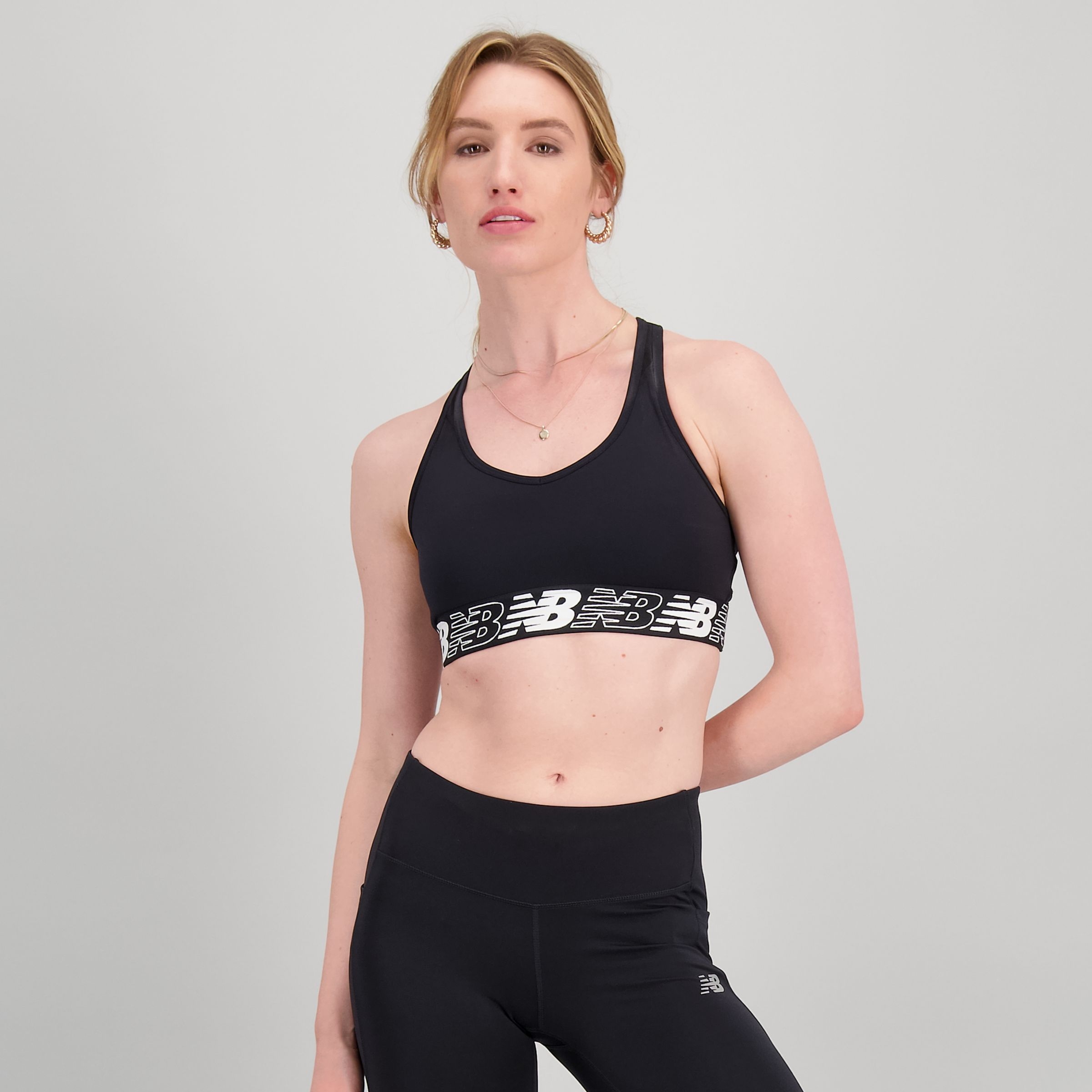 New Balance Crop Top NB Pace Bra 3.0 WB11034, Black, swatch