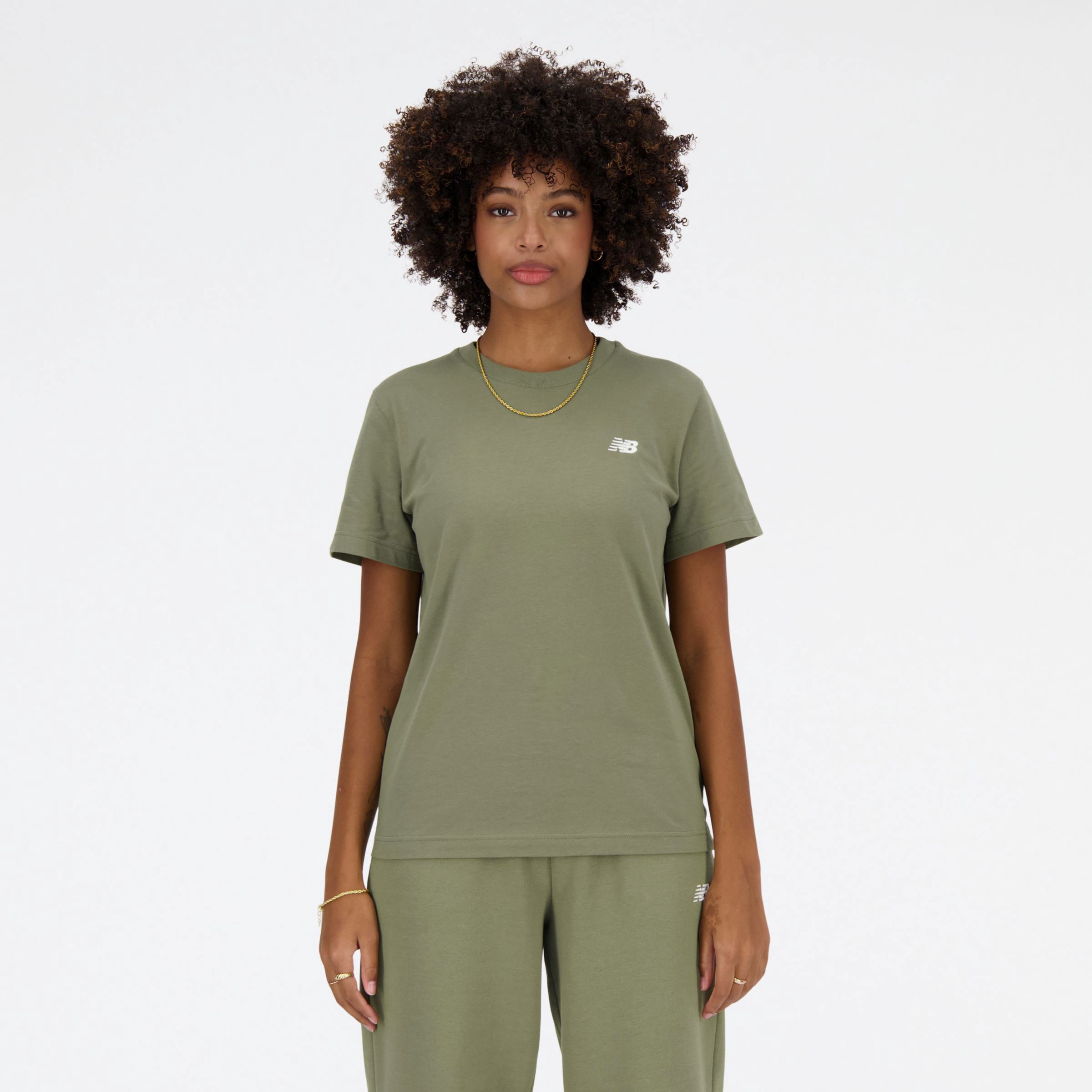 New Balance Remera Jersey WTA41509, Olive, swatch