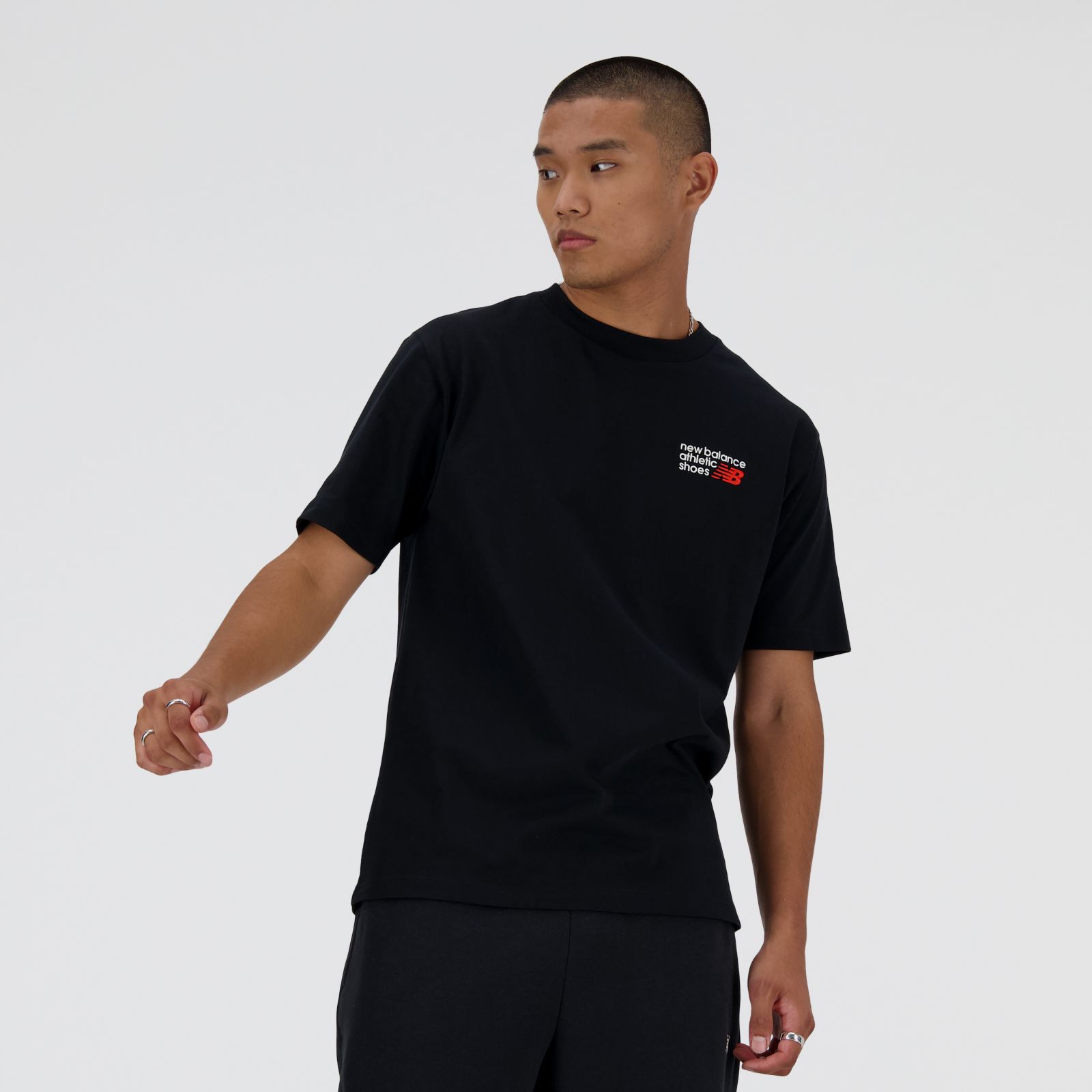 New Balance Remera Athletics Premium Logo MTA41908, Black, swatch