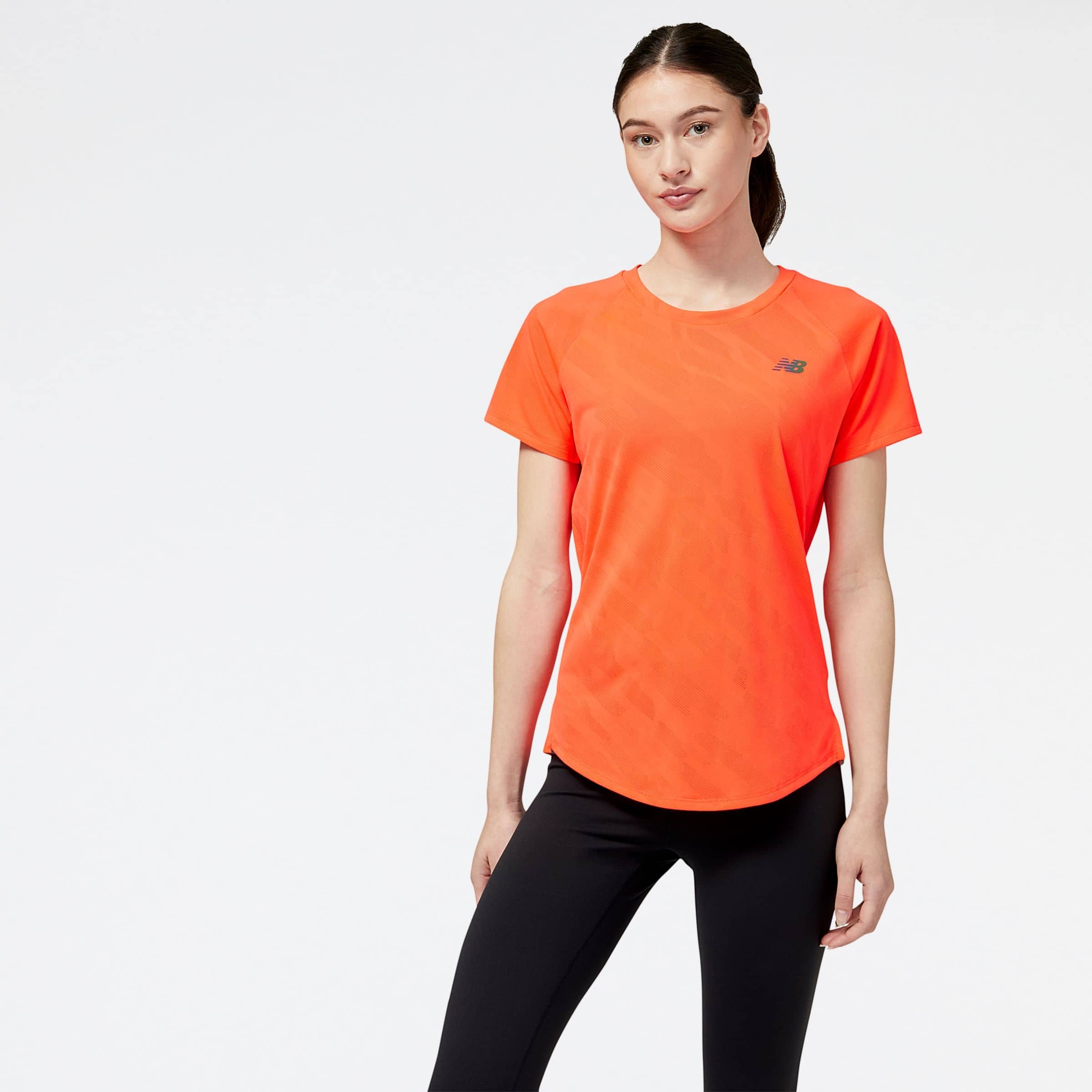 New Balance Remera Q Speed Jacquard  WT23281, Orange, swatch