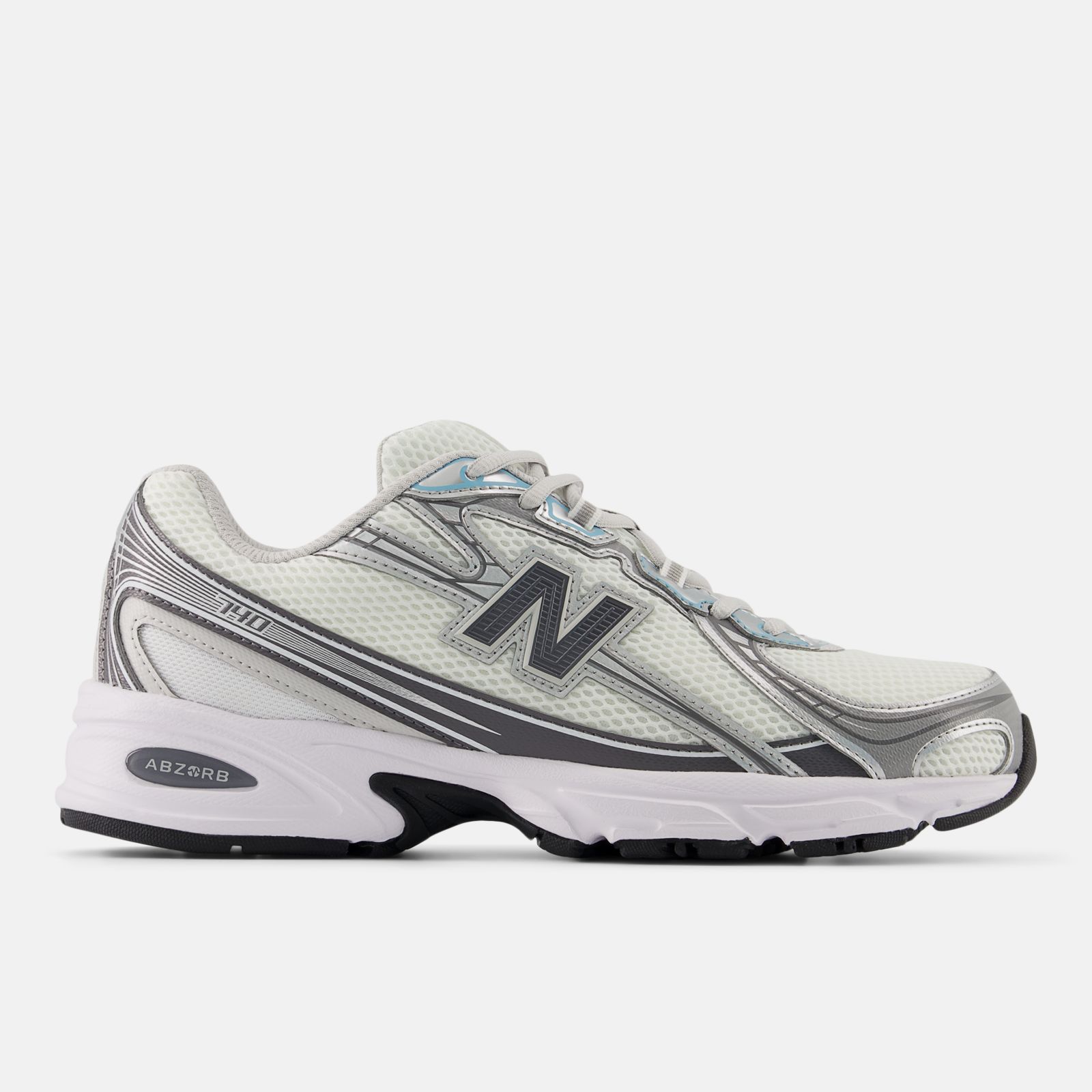 New Balance 740, White/Castlerock, swatch