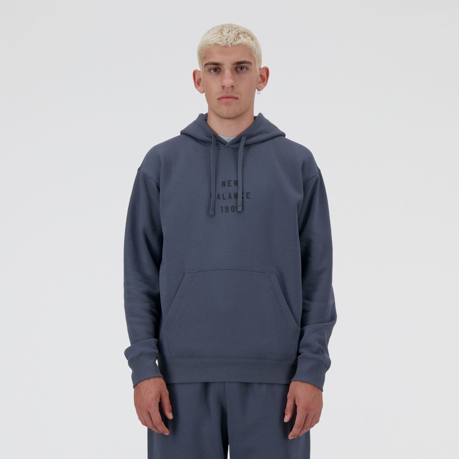 New Balance Iconic Collegiate Graphic Hoodie MTA41517, Graphite, swatch