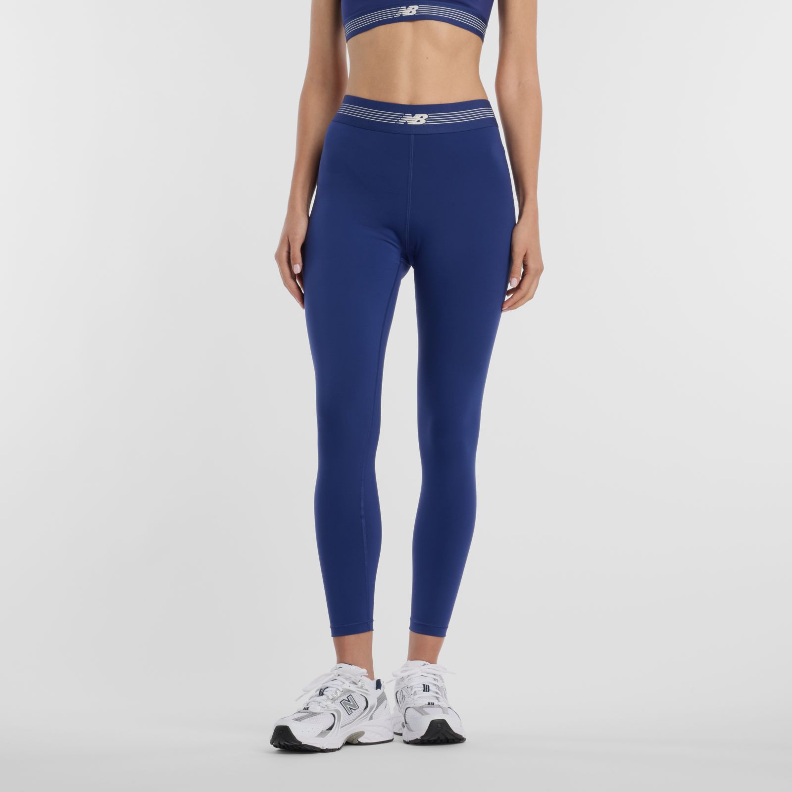 New Balance Calza AC Legging 25" WB6160E1, Blue/Oyster, swatch
