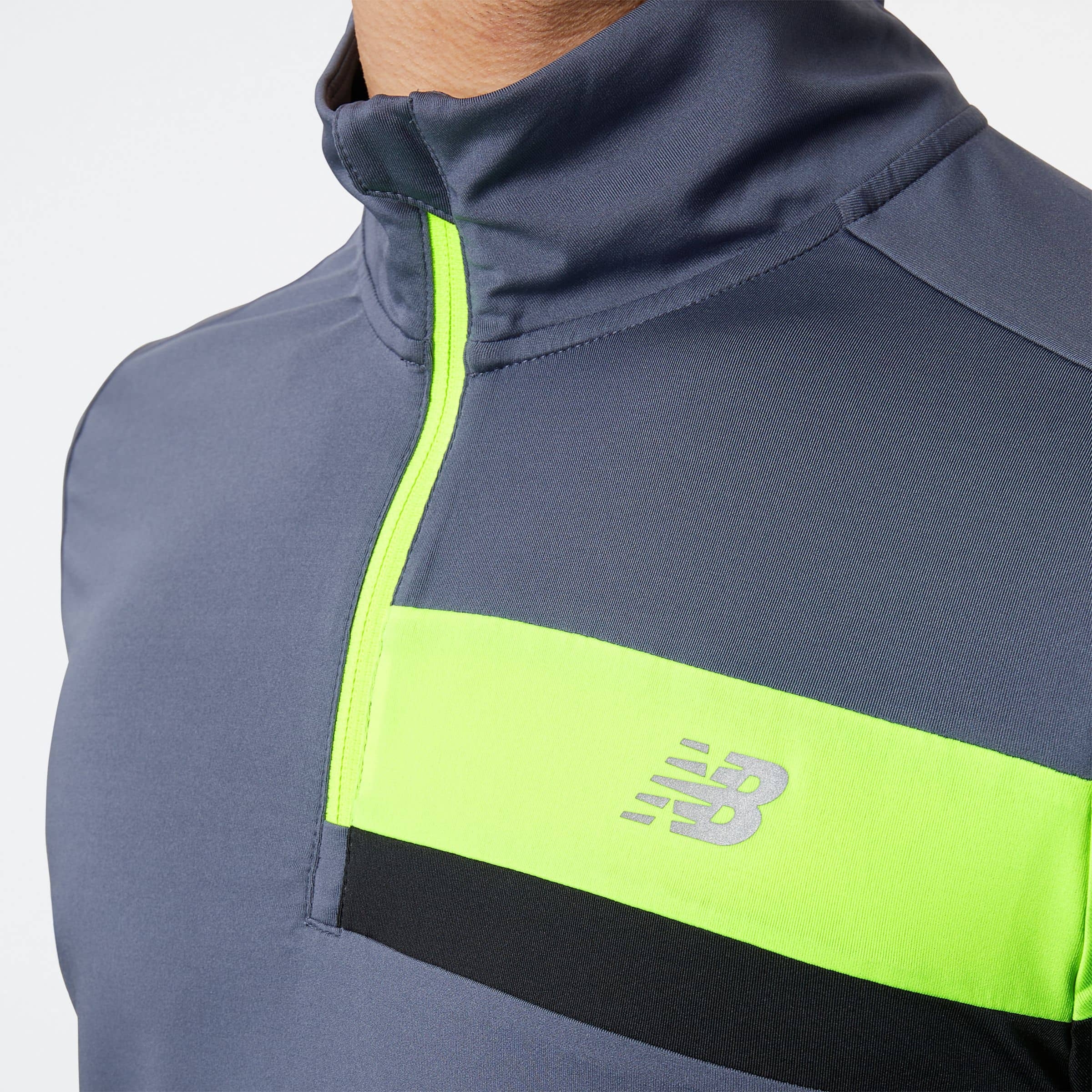 New Balance MT23227HIL Accelerate Half Zip, Grey, large