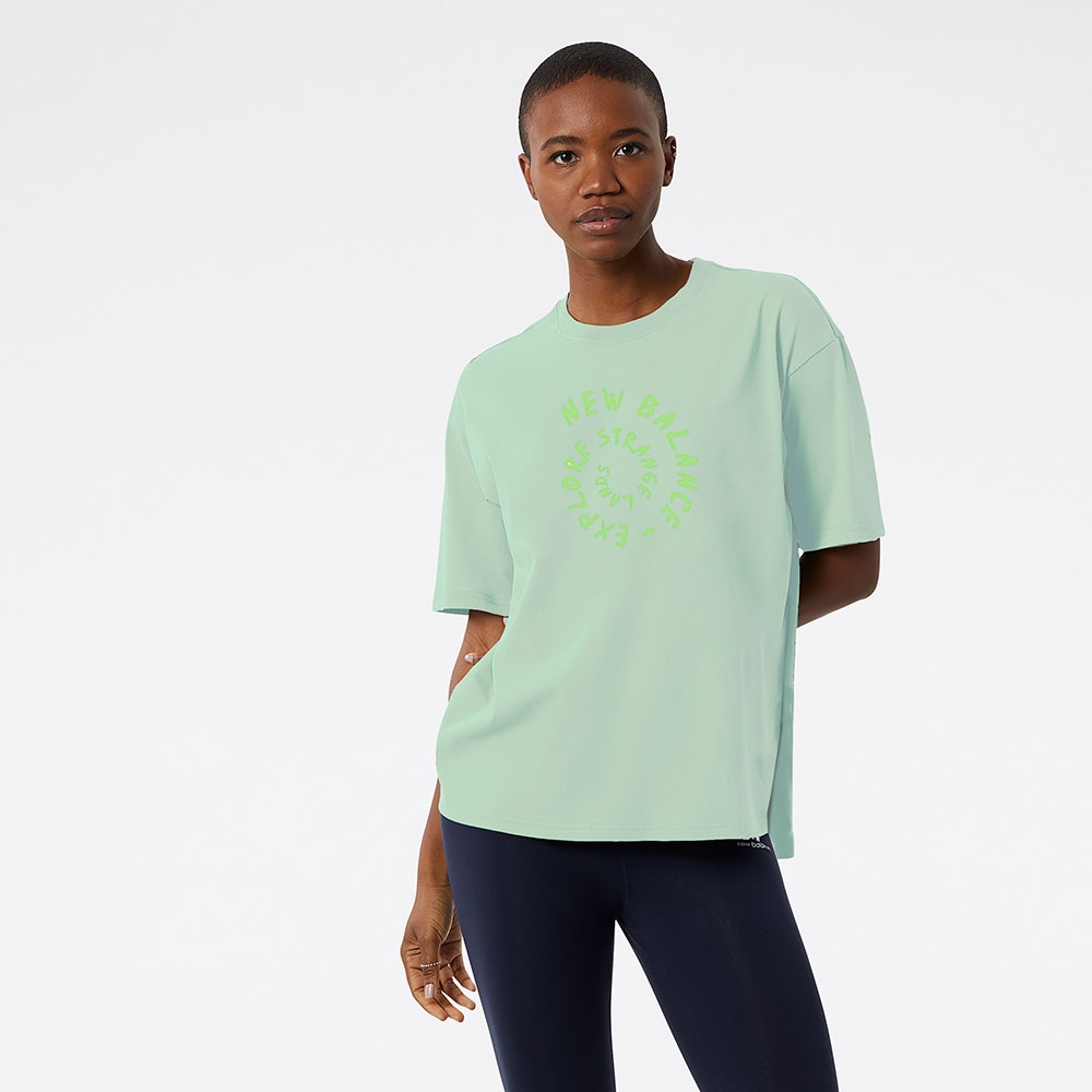 New Balance Remera AT Graphic Tee WT23510, Acqua, swatch