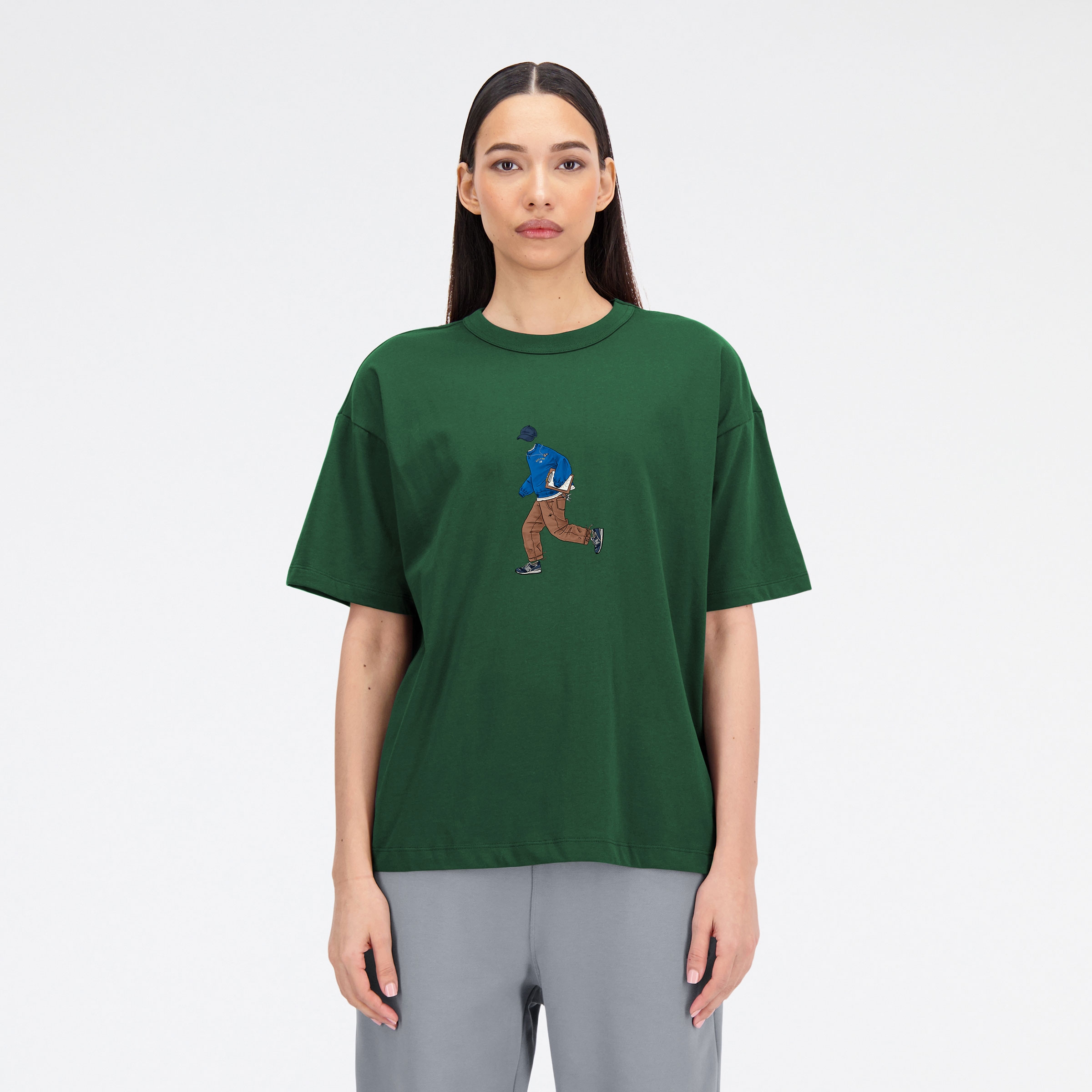 New Balance Remera Premium Sport Culture Tee WTA41579, Nightwatch Green, swatch