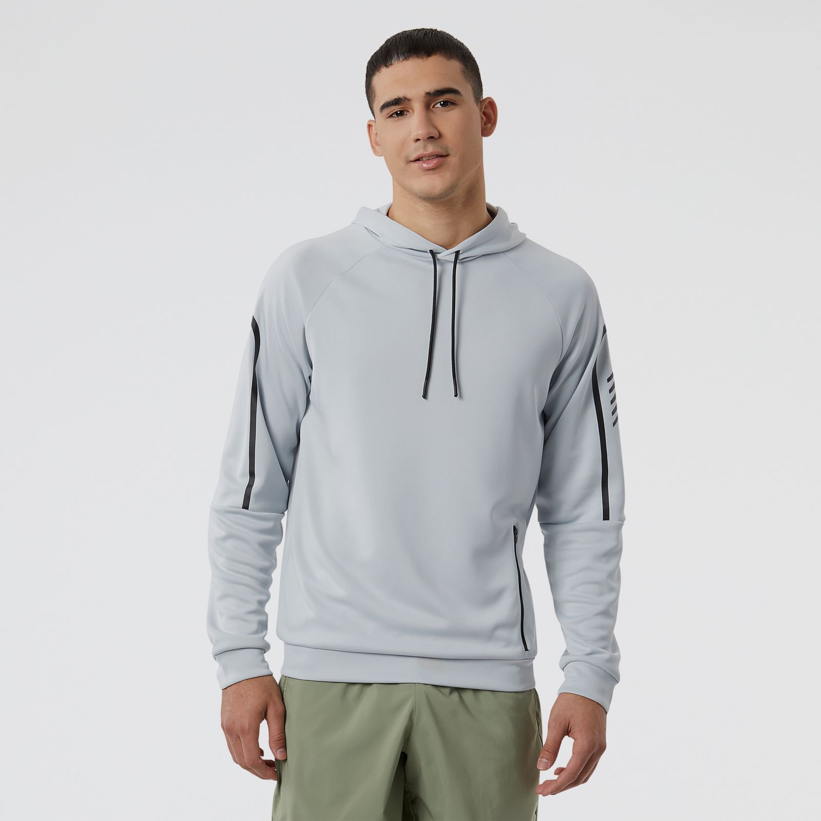 New Balance Buzo New Balance Tenacity Grit Hoodie MT23126, Grey, swatch