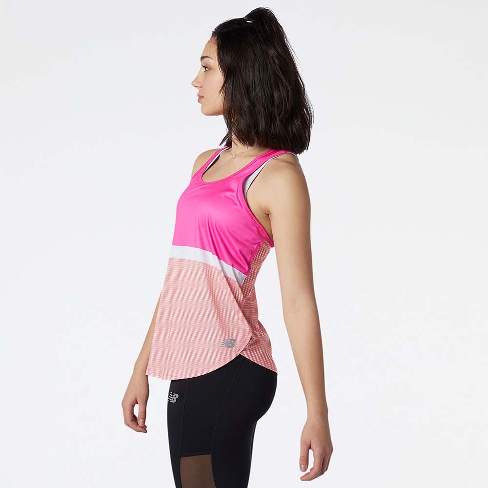 New Balance Musculosa Printed Accelerate Tank WT11223, Print/Fucsia, large