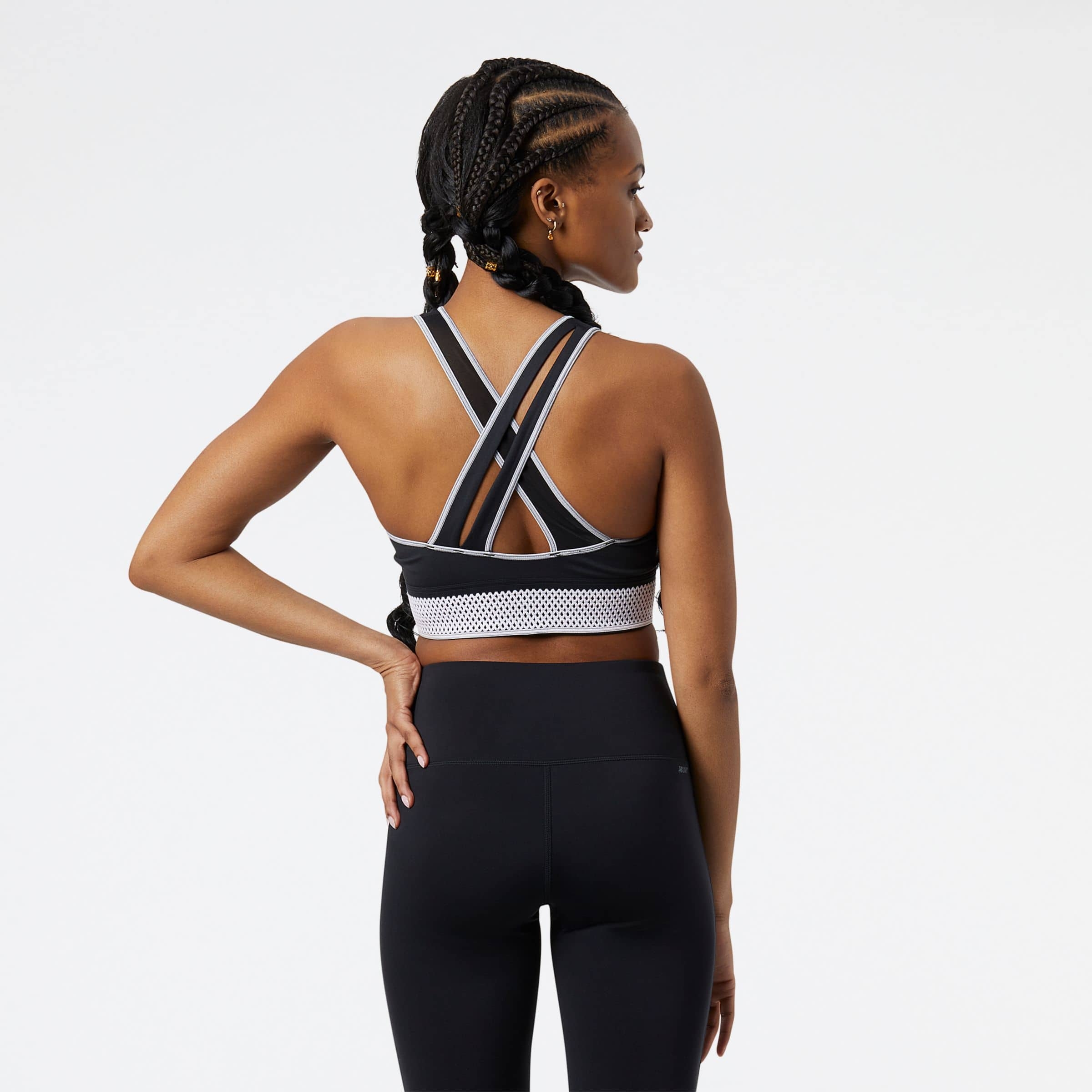 New Balance WB21288BK Q Speed Bra Top, Black, large