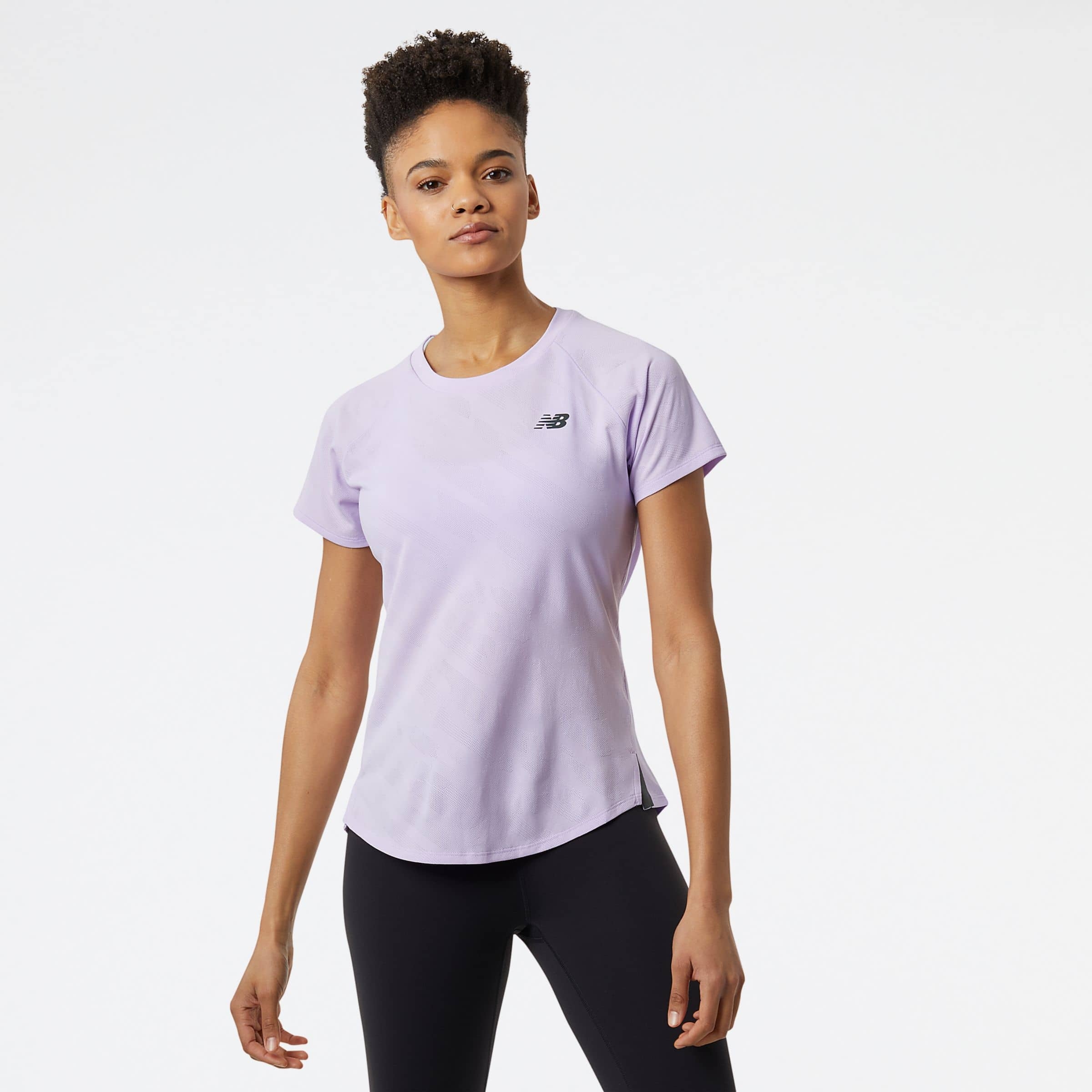 New Balance Remera Q Speed Jacquard  WT23281, Lilac, swatch