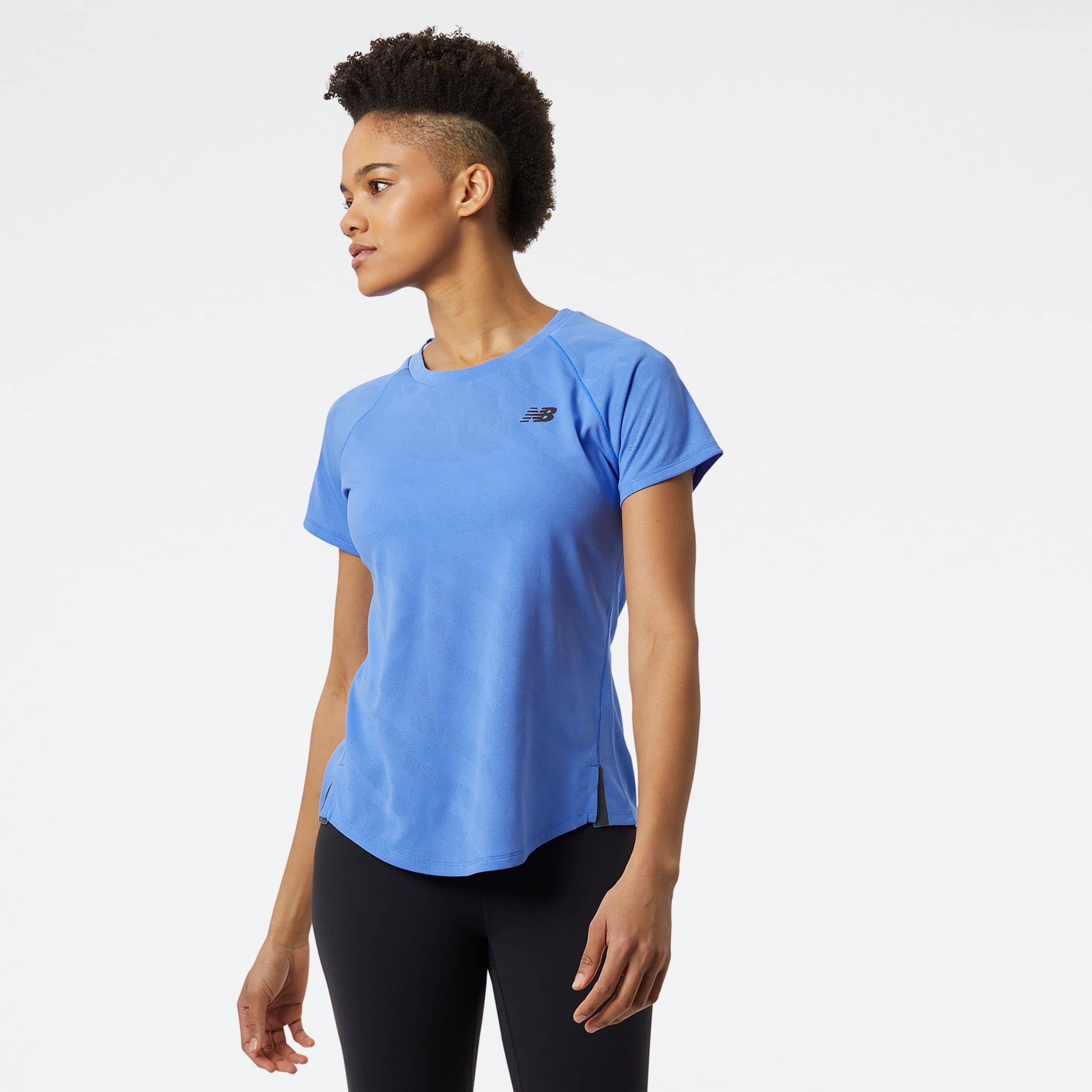 New Balance Remera Q Speed Jacquard  WT23281, Sky blue, swatch