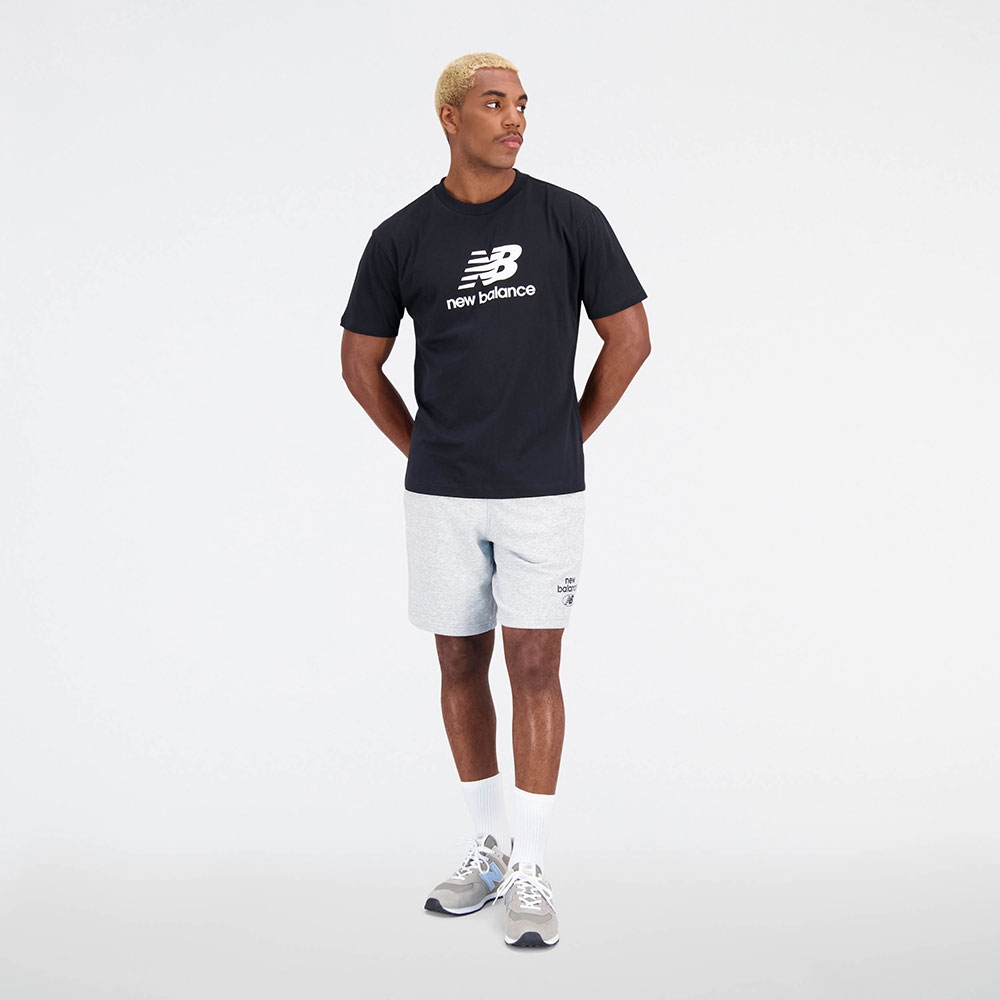 New Balance MTA31541BK Essentials Stacked , Black, large