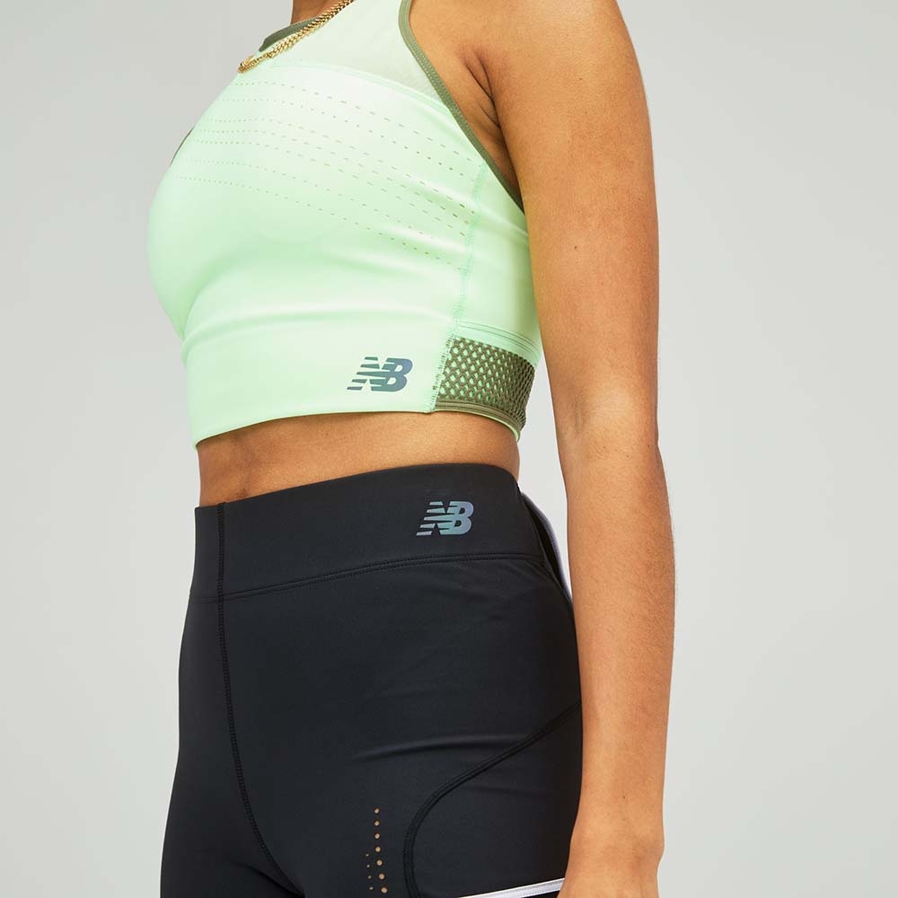 New Balance WB21288VSG Q Speed Bra Top, Green, large