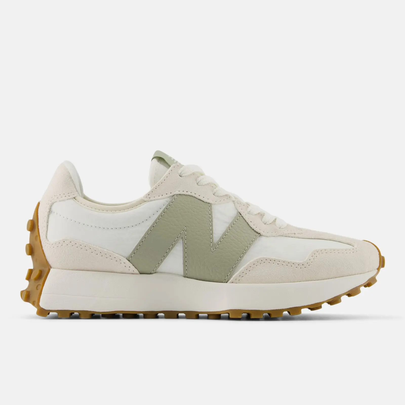 New Balance 327, Linen/sea salt/olivine, swatch