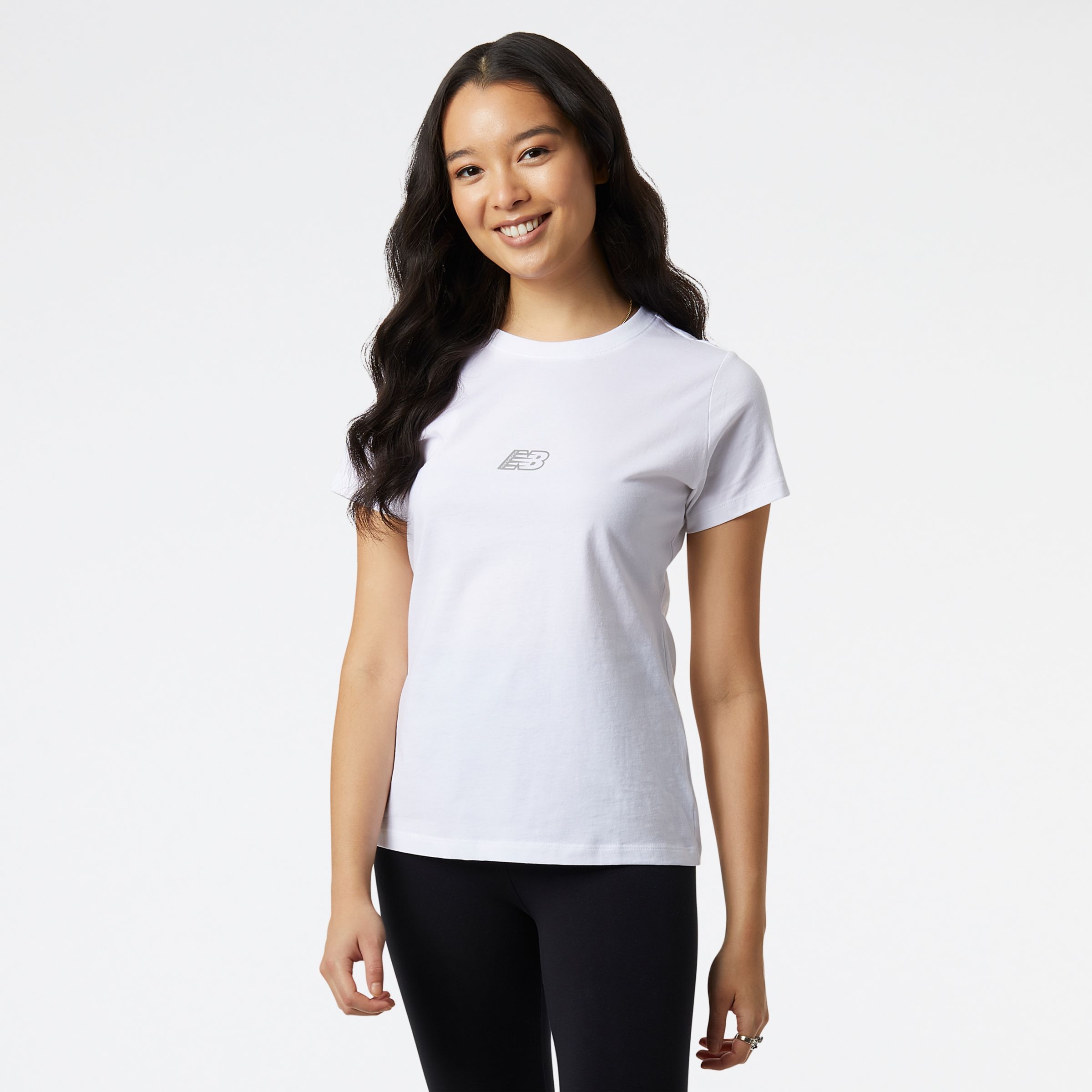 New Balance Remera Essentials WT23515, White, swatch