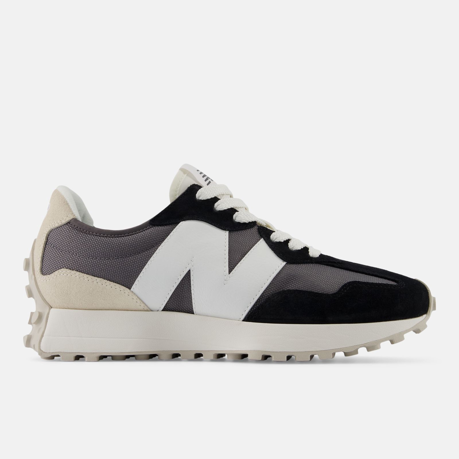 New Balance 327, Black/White, swatch