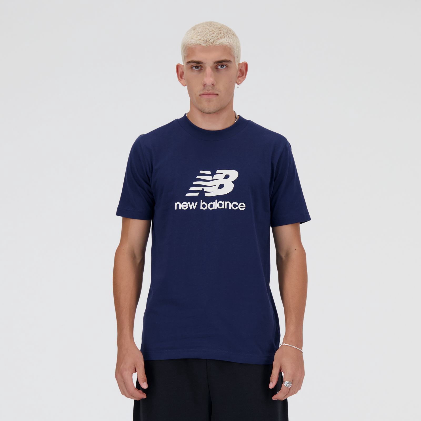 New Balance Remera Sport Essentials Logo MTA41502, Navy, swatch