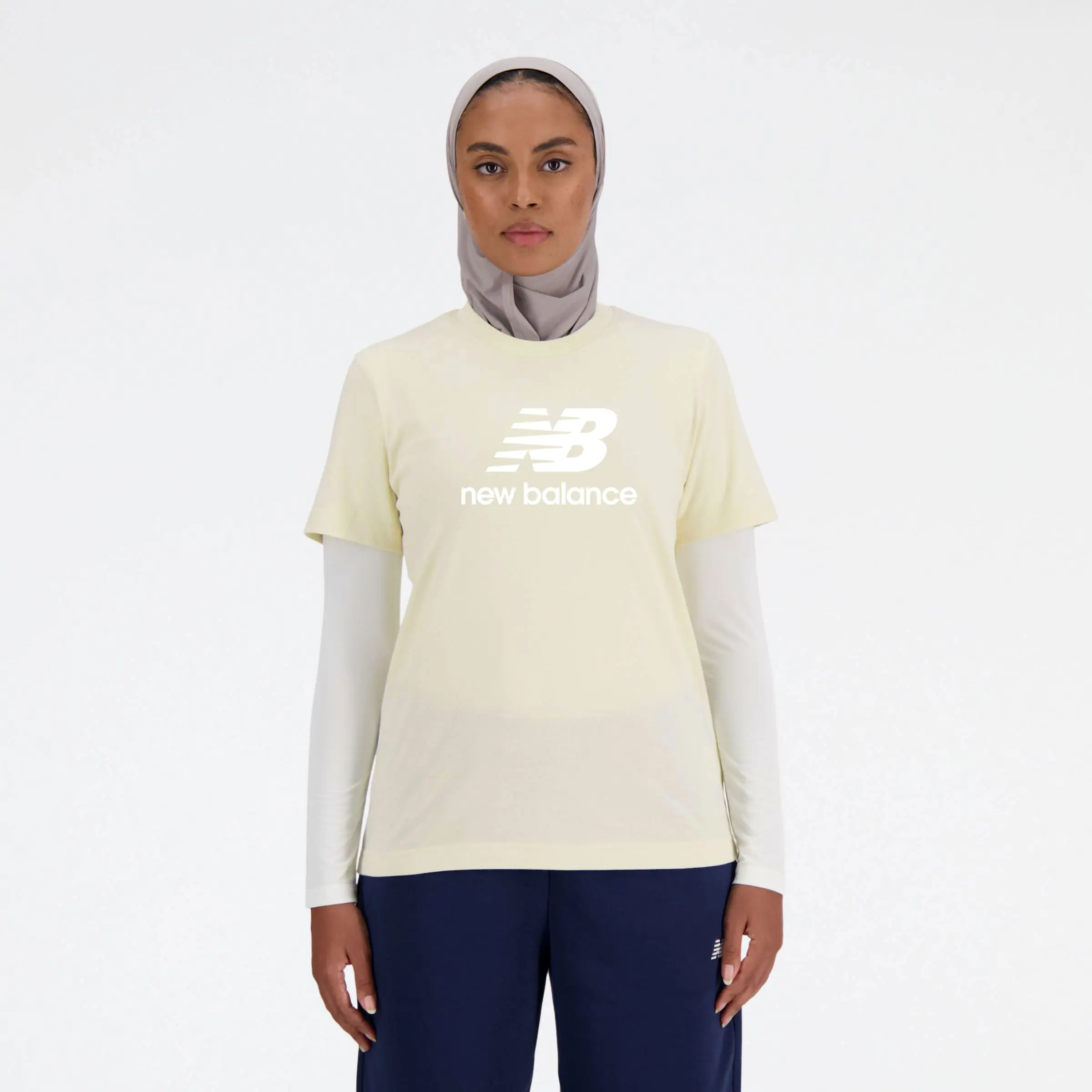New Balance Remera Sport Essentials Jersey Logo WTA41502, yellow, swatch