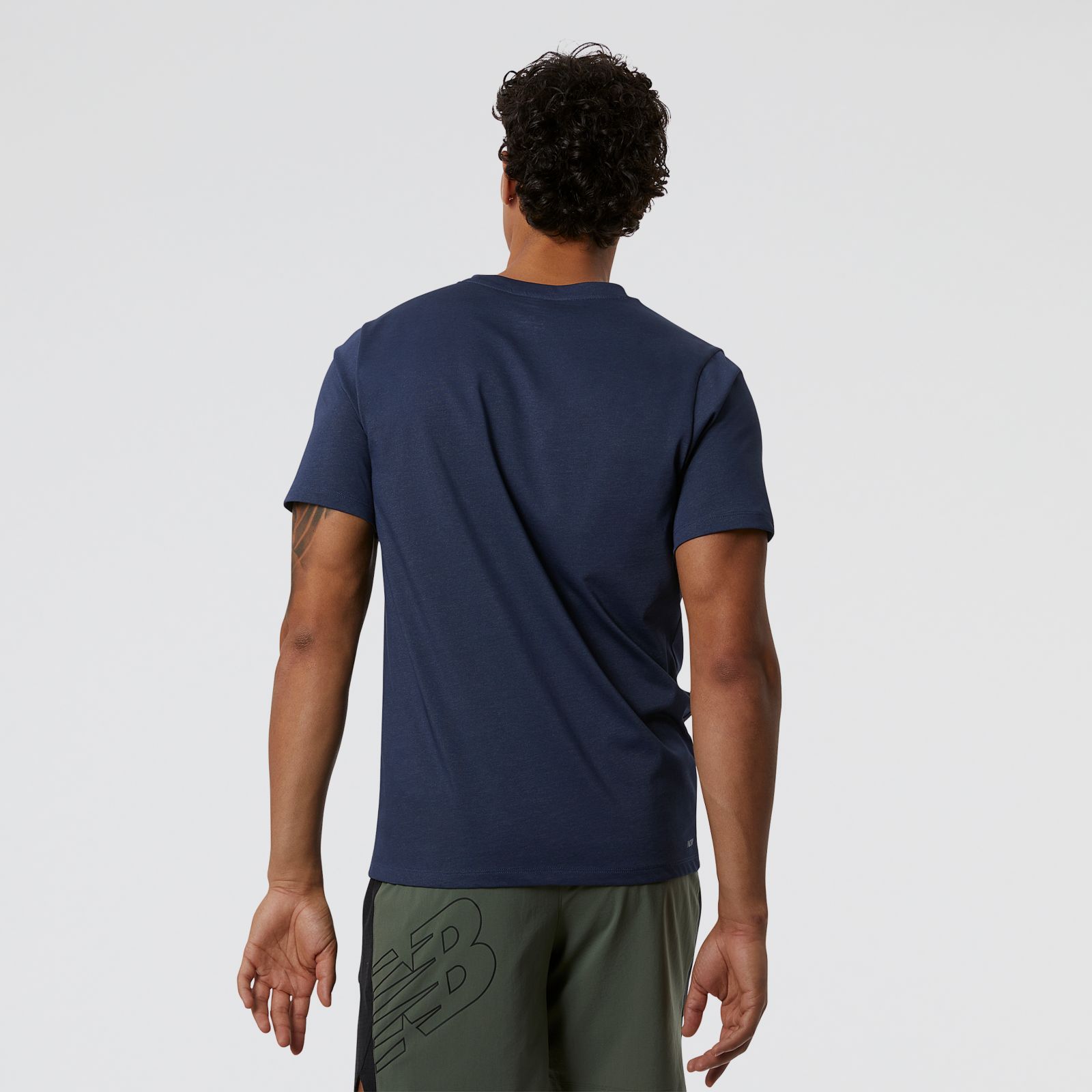 New Balance MT11070NIH Heathertech Tee, Navy, large