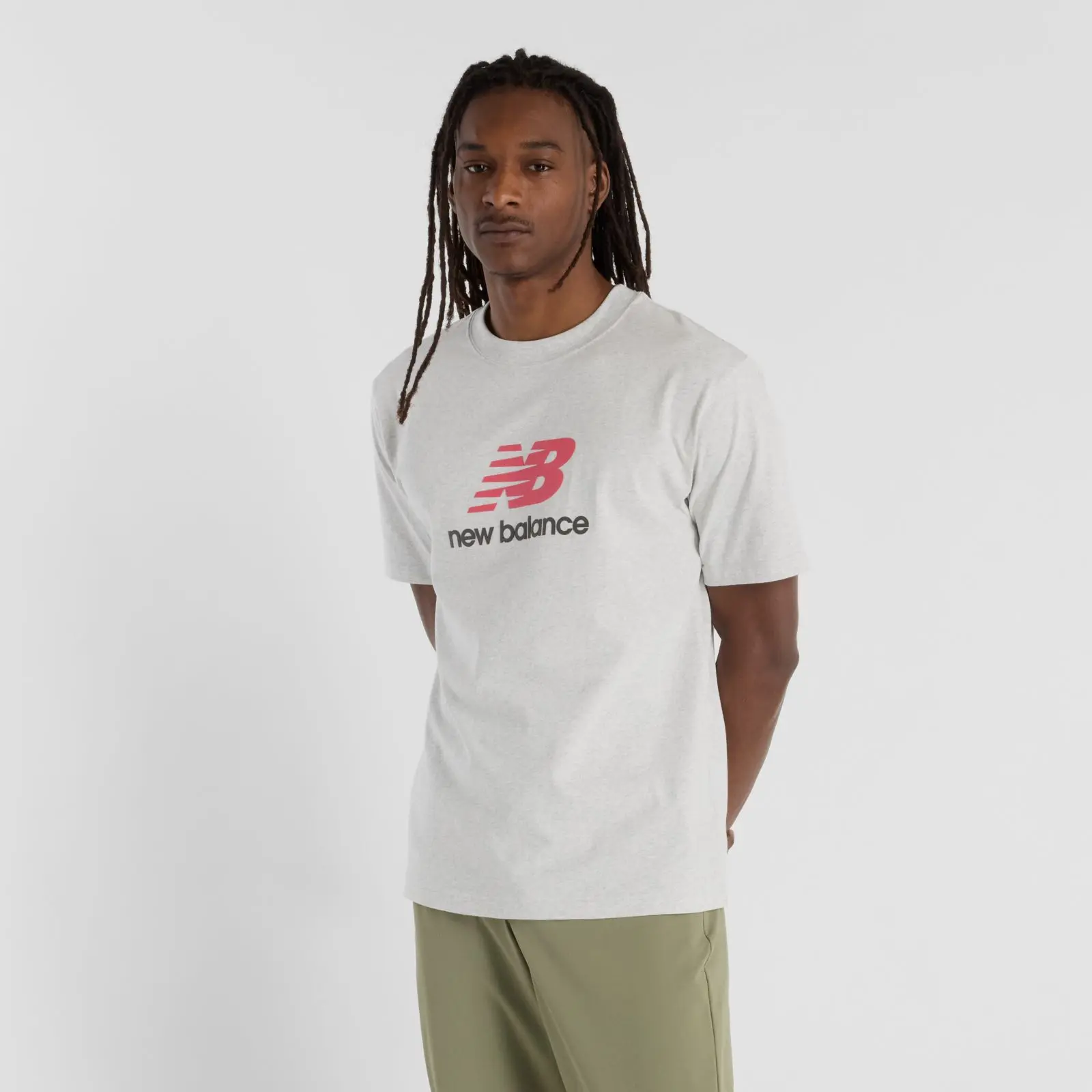 New Balance Remera Athletics Logo T-Shirt MT51500, Ahh multi/True red, swatch