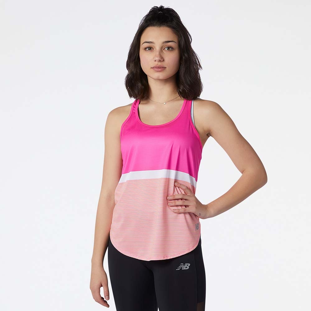 New Balance Musculosa Printed Accelerate Tank WT11223, Print/Fucsia, large