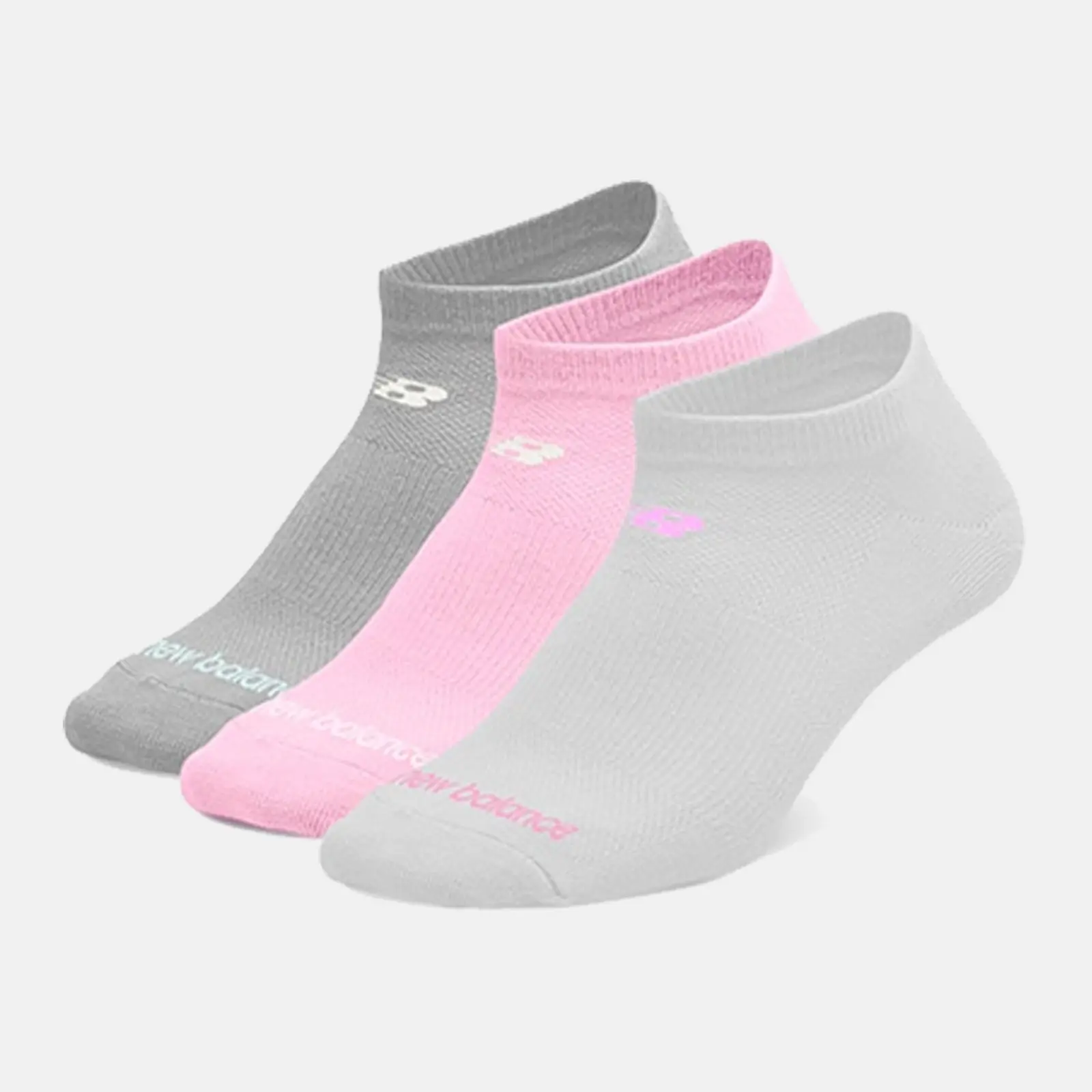 New Balance Medias No Show N850-6 Pack x3 Kids, grey/pink, swatch