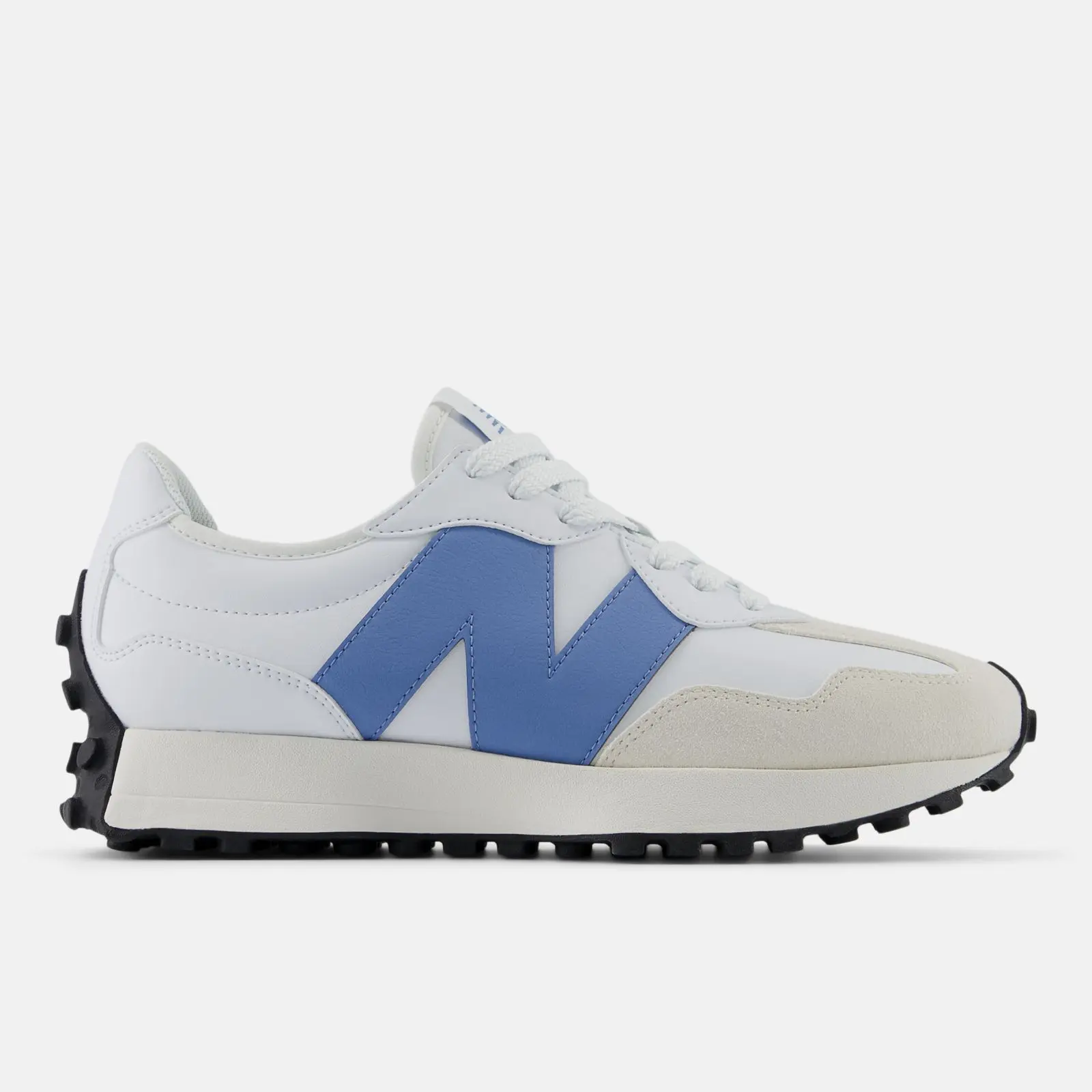 New Balance 327, White/blue laguna, swatch