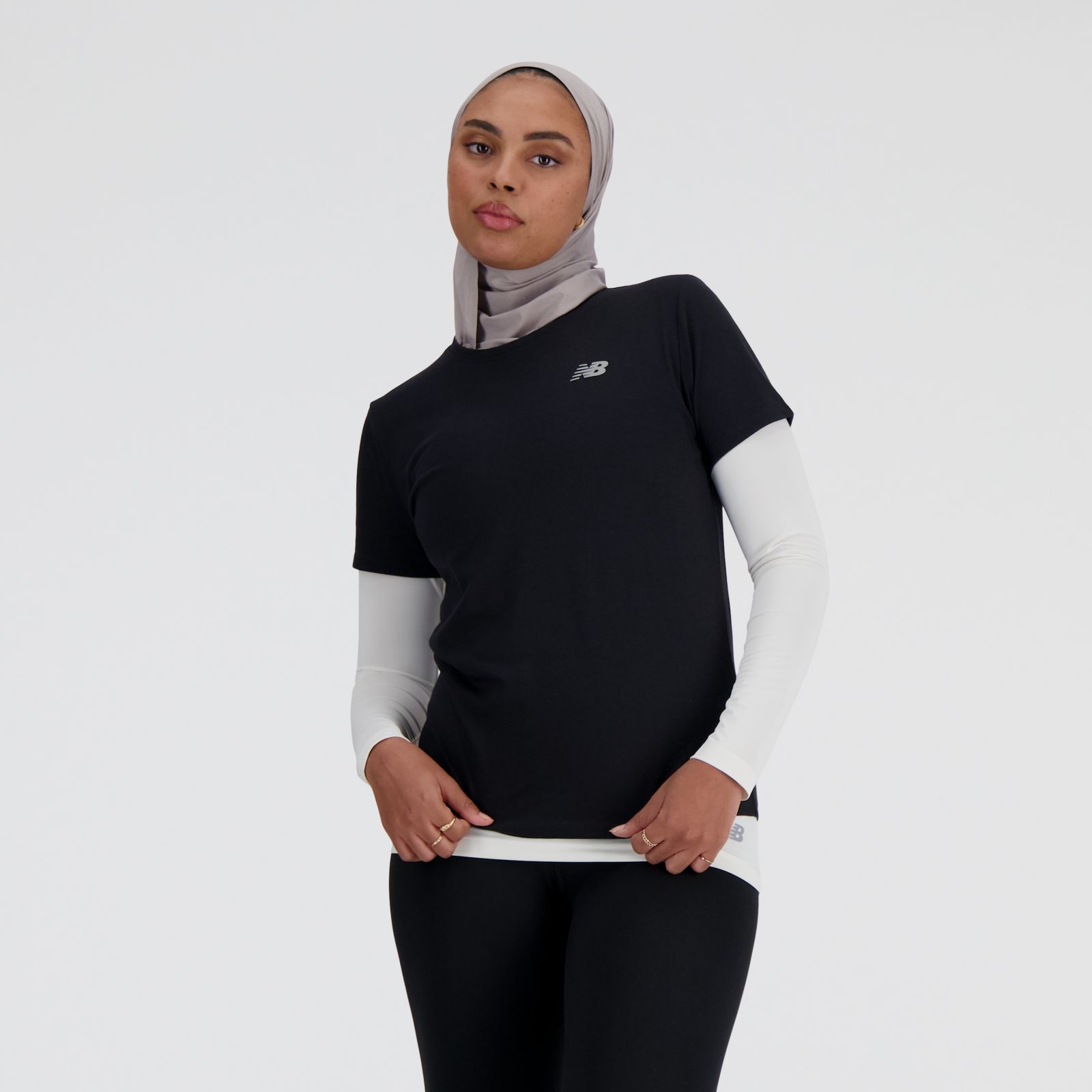 New Balance Sport Essentials Heathertech WT41190, Black, swatch
